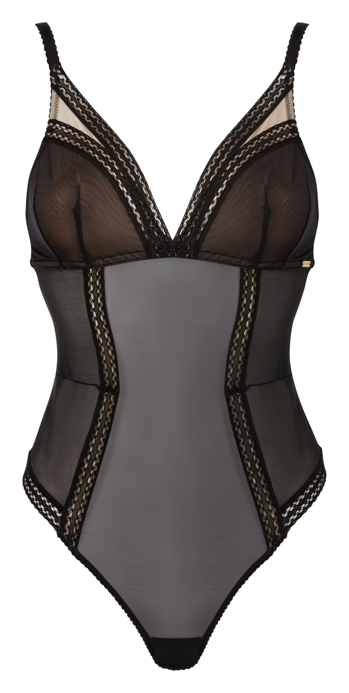 Gossard Body Sheer Seduction Bügelloser formender Body Black XS (Bügelloser Body, 1-tlg., Netz)