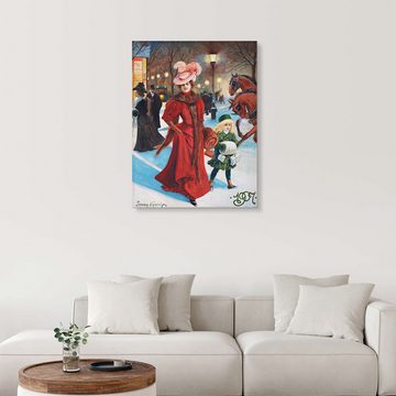 Posterlounge Alu-Dibond-Druck Jenny Nyström, Weihnachtseinkäufe für elegante Damen, Malerei
