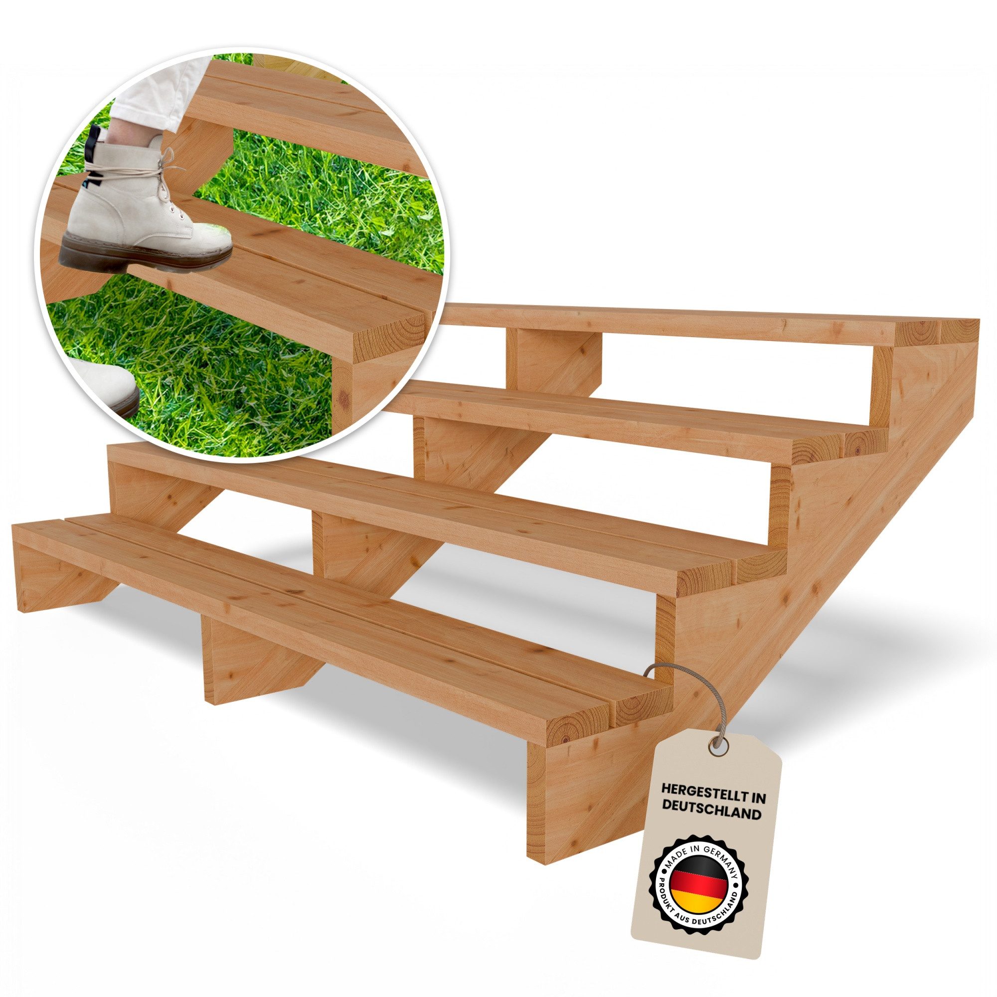 Gartenwelt Riegelsberger Außentreppe Terrassentreppe aus Lärche günstig online kaufen