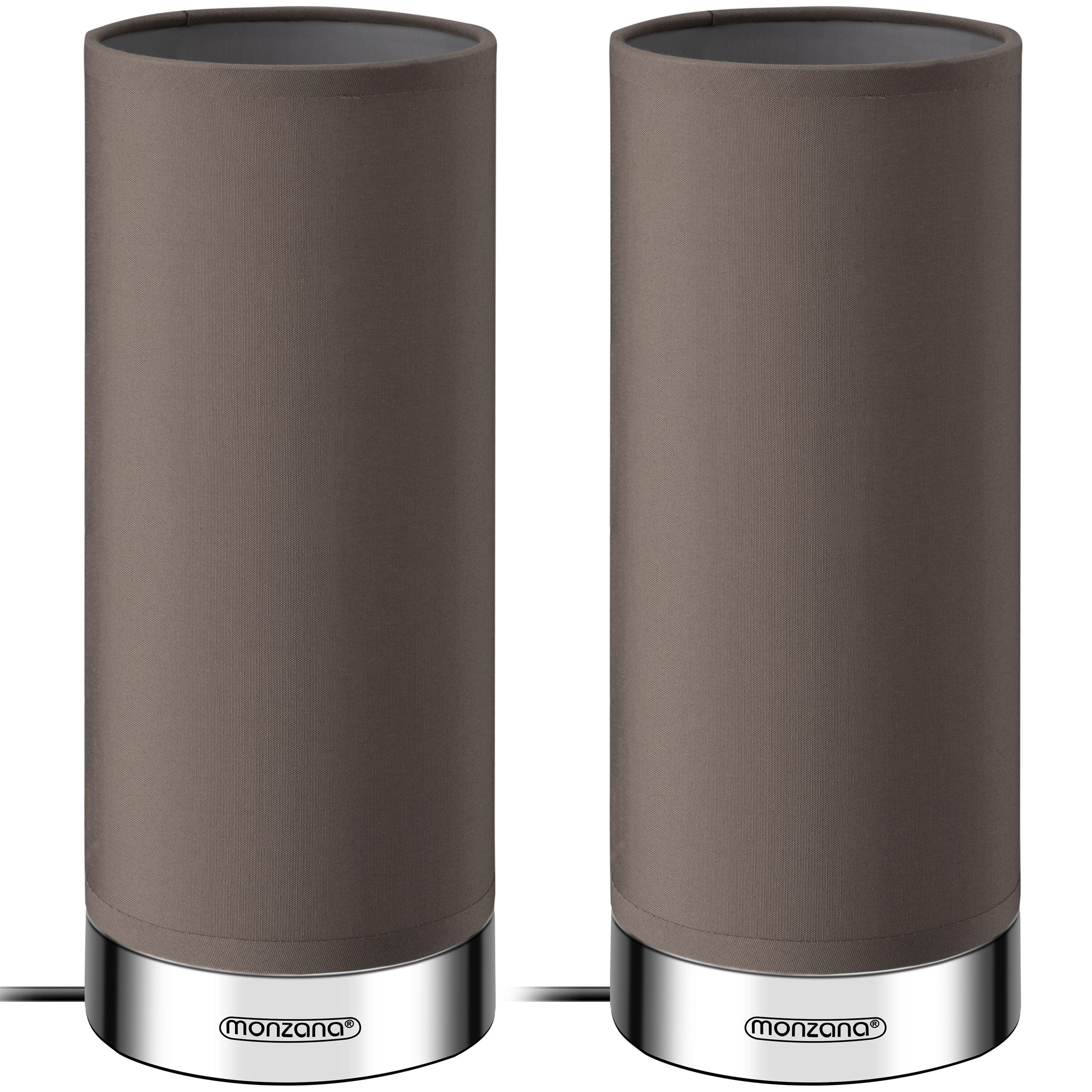 monzana Tischleuchte, Poppy - Braun, 2er Set LED Touch Dimmbar Schlafzimmer günstig online kaufen