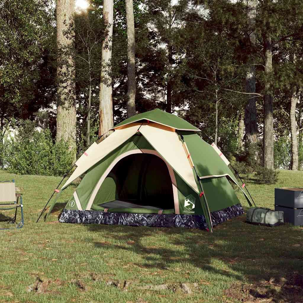 vidaXL Kuppelzelt Kuppel-Campingzelt 4 Personen Grün günstig online kaufen
