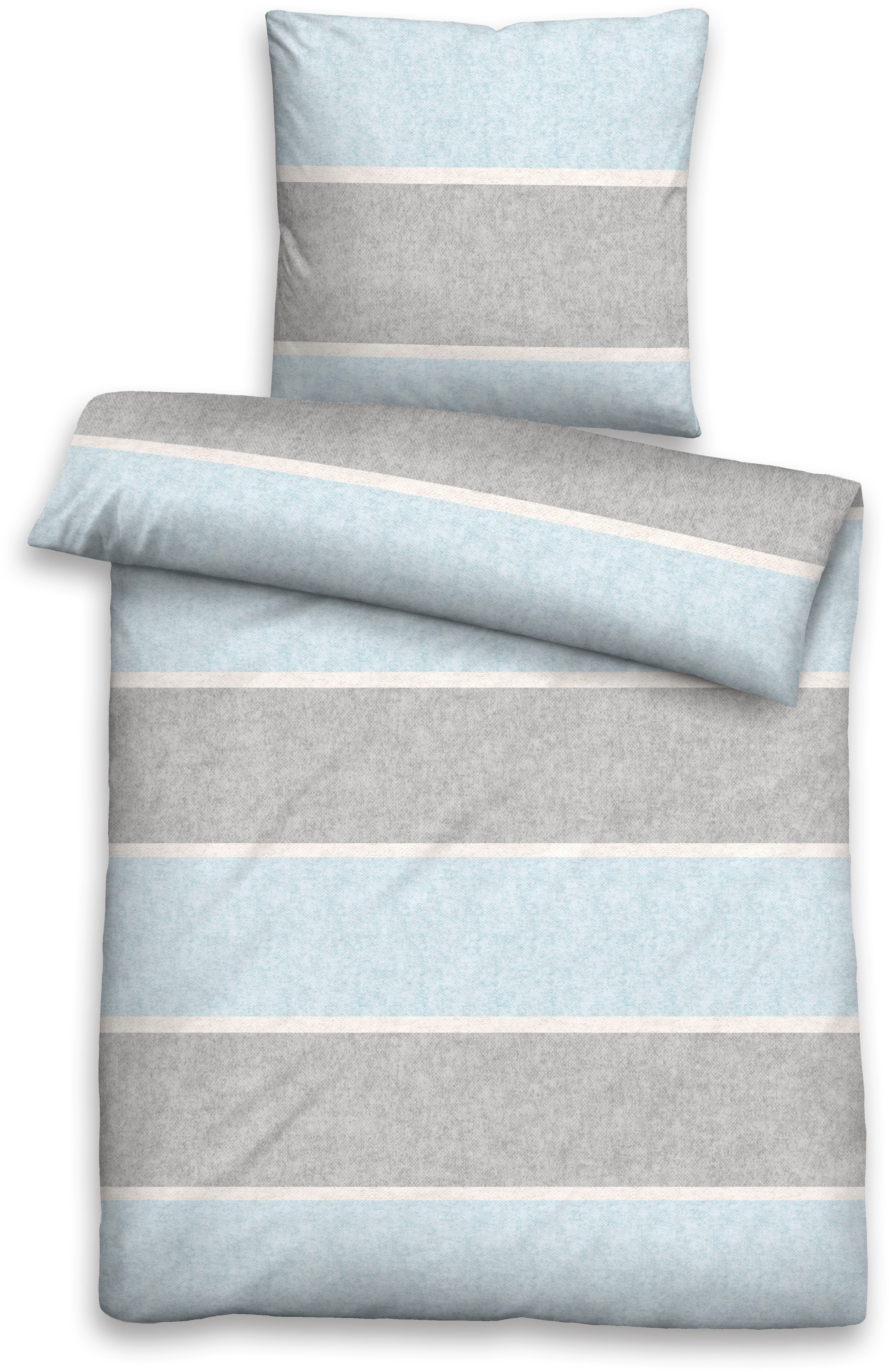 Biberna Bettwäsche Jonas, Flanell, 2 teilig, günstig online kaufen