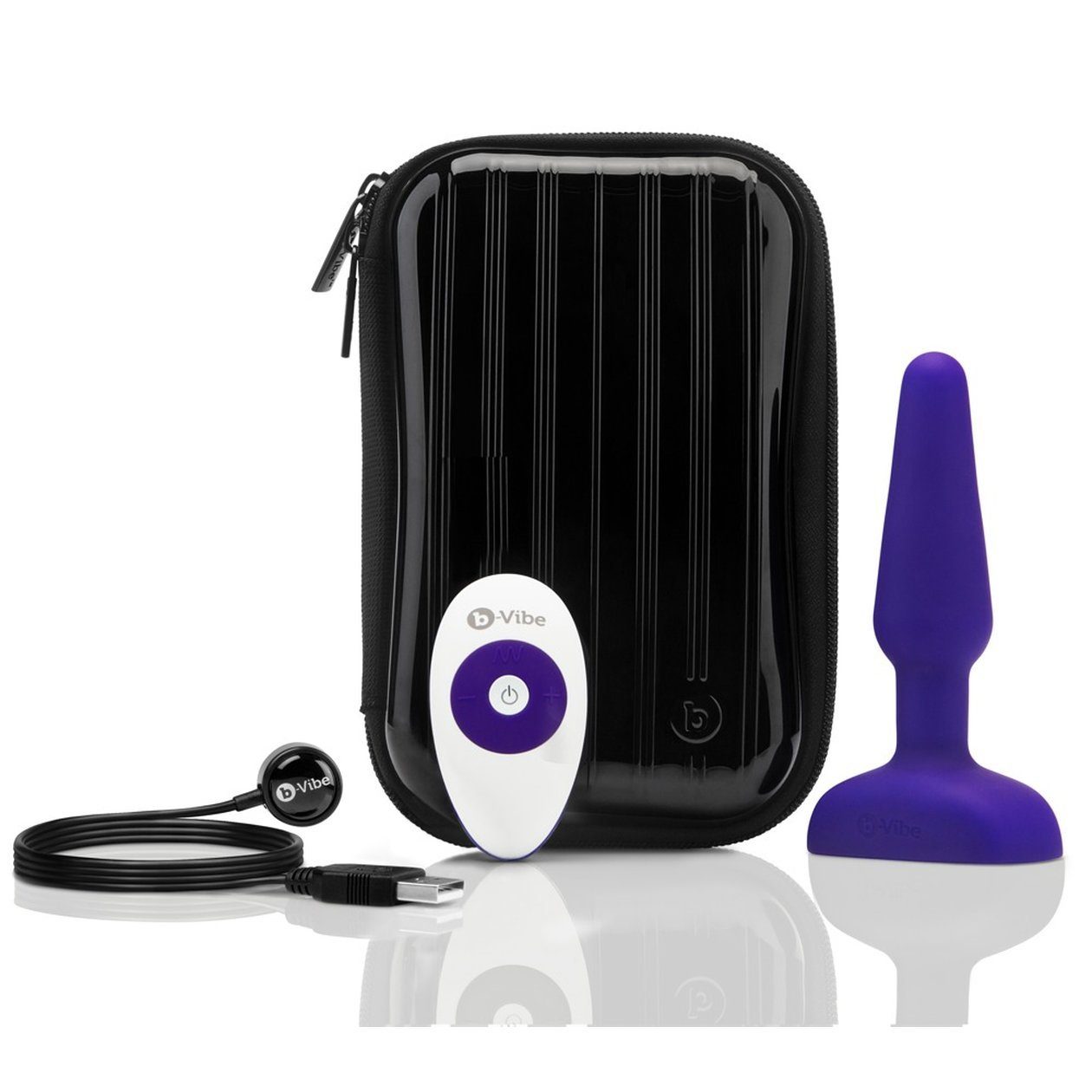 Trio Plug purple b-Vibe Control Analvibrator Remote
