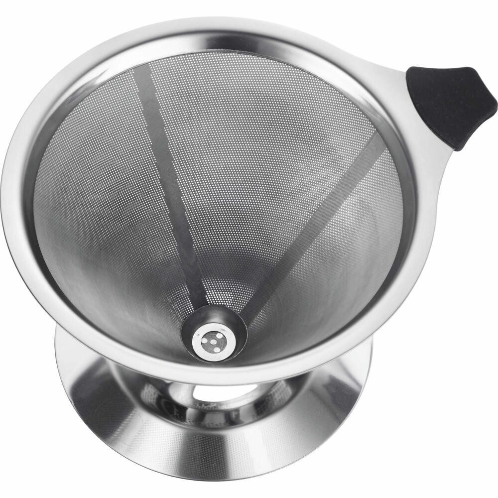 WESTMARK Permanentfilter Kaffee, mit Tassenhalterung, Aufsatzfläche 10 cm, Edelstahl 18/8
