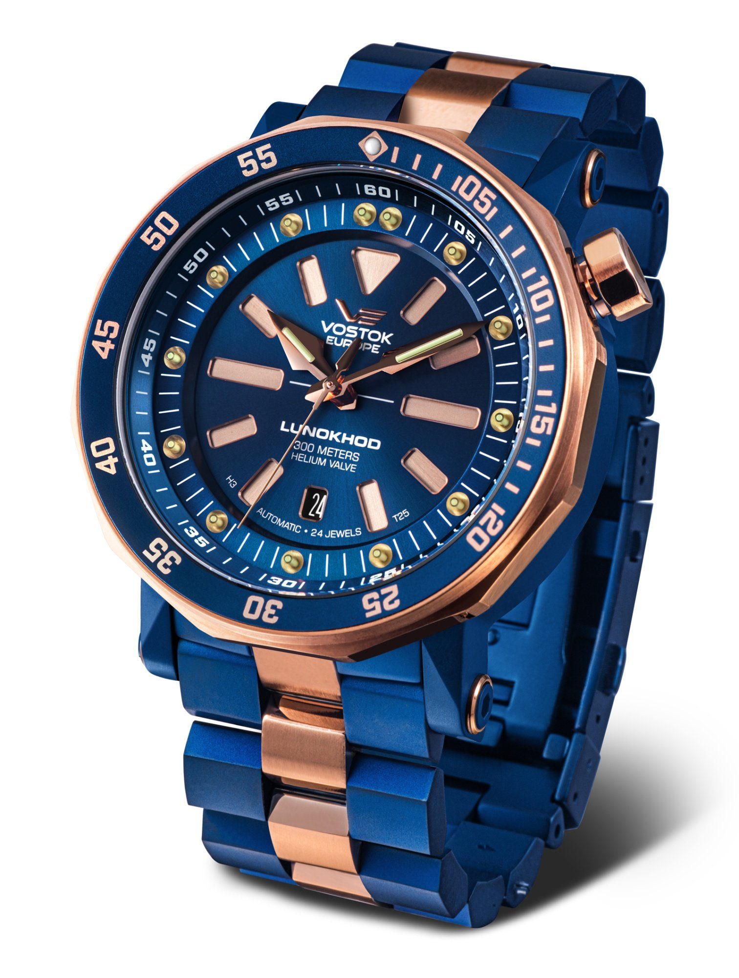 Vostok Europe Automatikuhr Lunokhod 2 Herrenuhr 49 mm, Edelstahlband, 620E632B, Robuste Herren-Armbanduhr