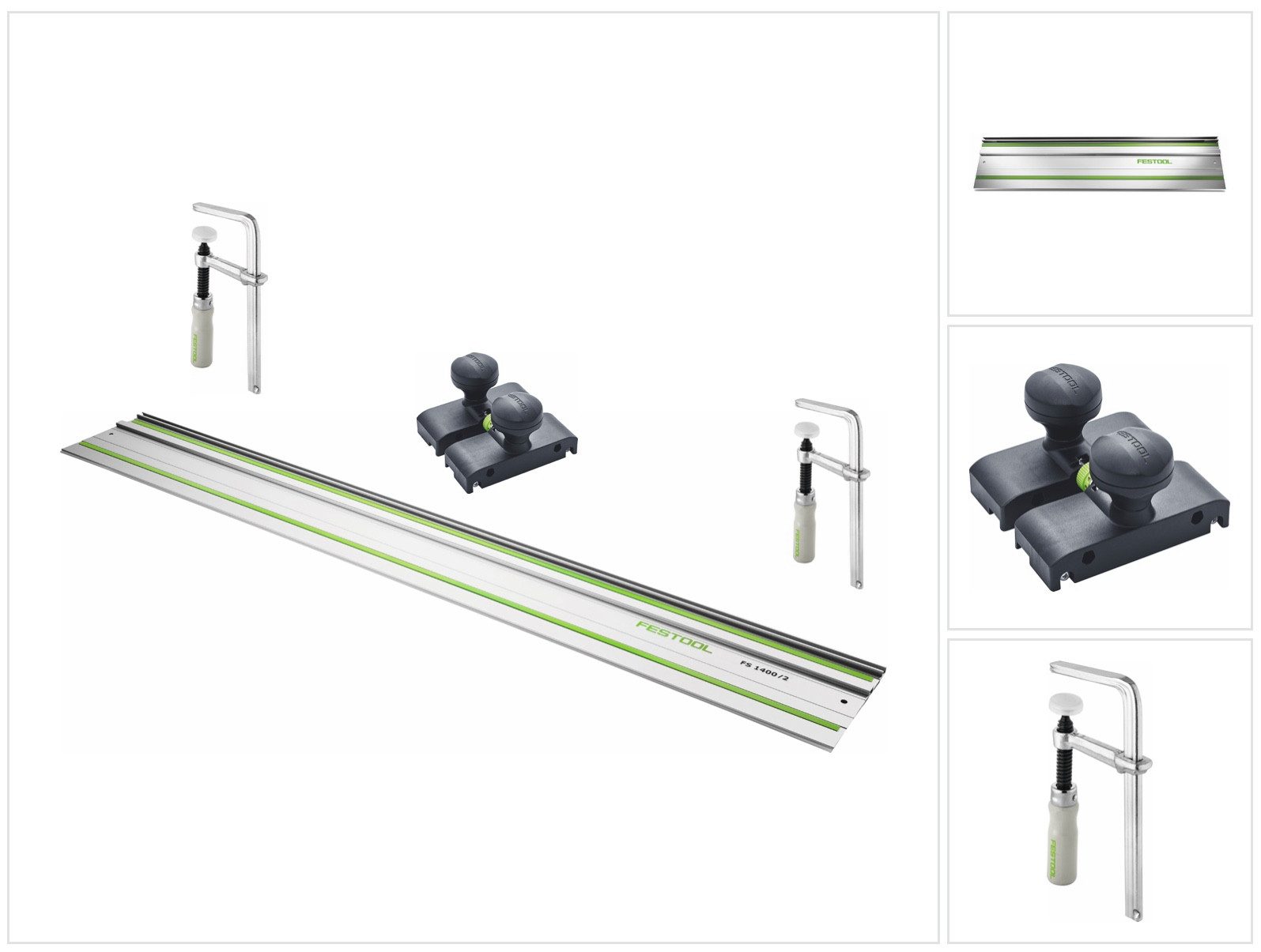 FESTOOL Sägestation FS 1400/2 Führungsschiene 1400 mm (491498) + 2x FSZ 120