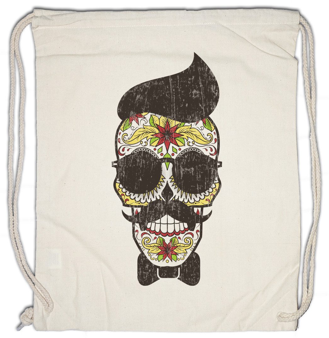 Turnbeutel Sugar Skull Hipster Turnbeutel Schädel Mexiko Gang Latino Mexico Latin