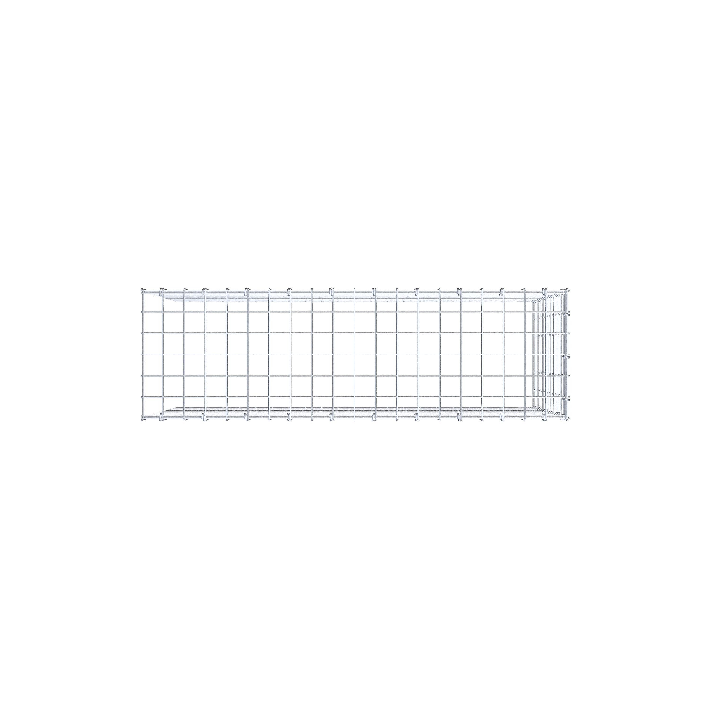 Thumbnail - Gabiona Gabionenzaun Anbaugabione Typ 4 100 cm x 60 cm x 30 cm (L x H x T), Maschenweite 5, (Anbaugabione Typ 4 100 cm x...