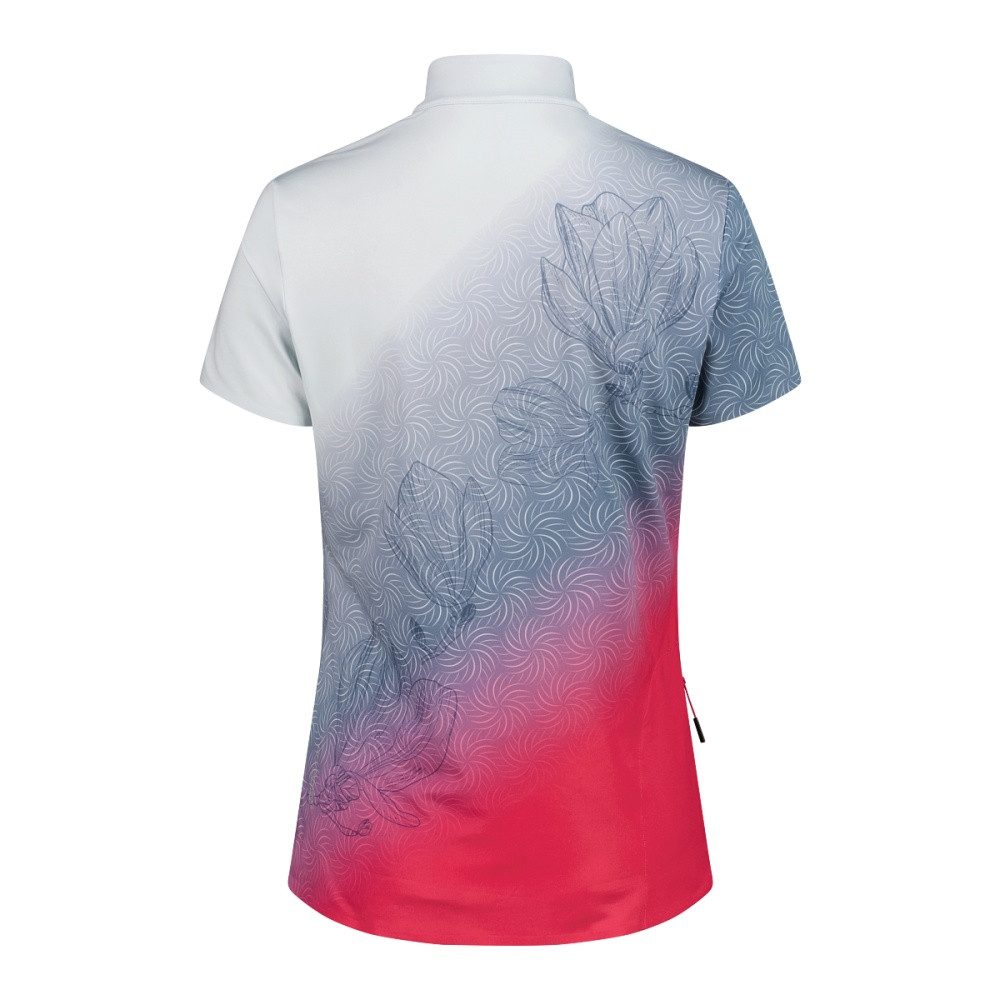 CMP T-Shirt CMP Radshirt für Damen mit durchgehendem Reißverschluss und Blumenprin
