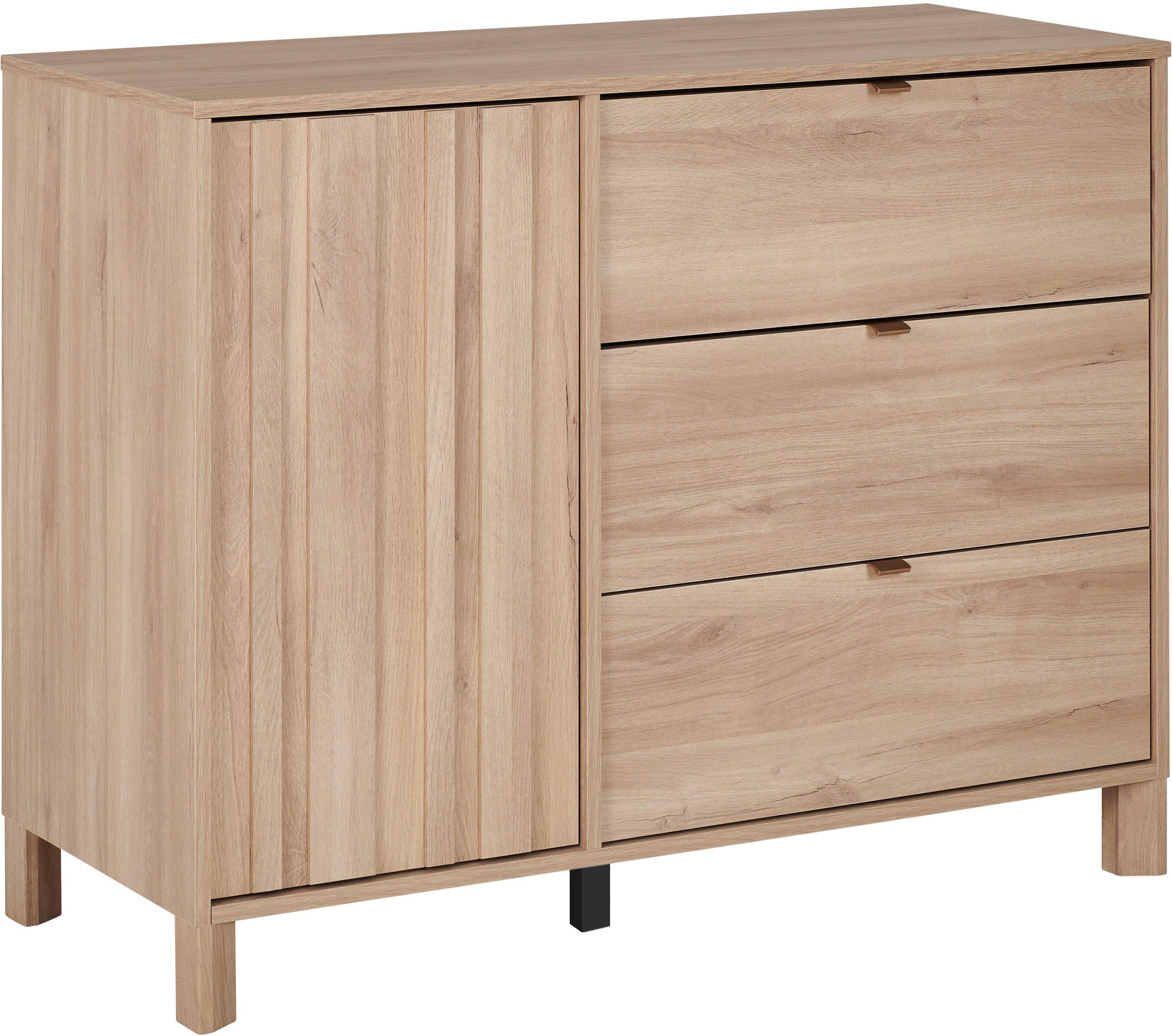 Gami Kommode kommode Calypso 3 Schubladen 1 Tür, Optimierter Stauraum mit dieser Kommode