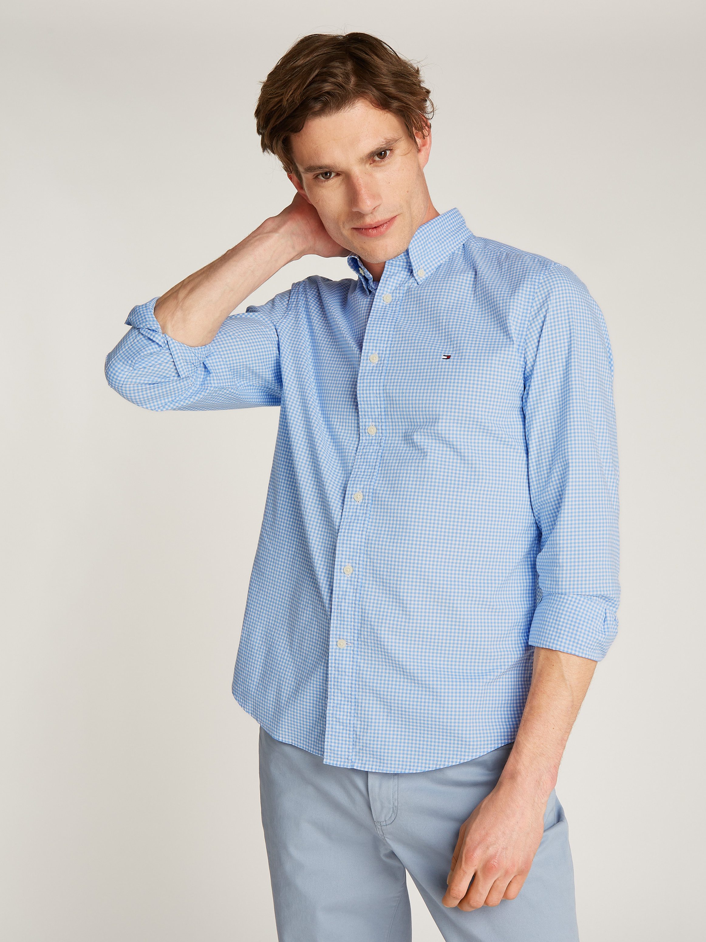Tommy Hilfiger Businesshemd FLEX POPLIN GINGHAM günstig online kaufen