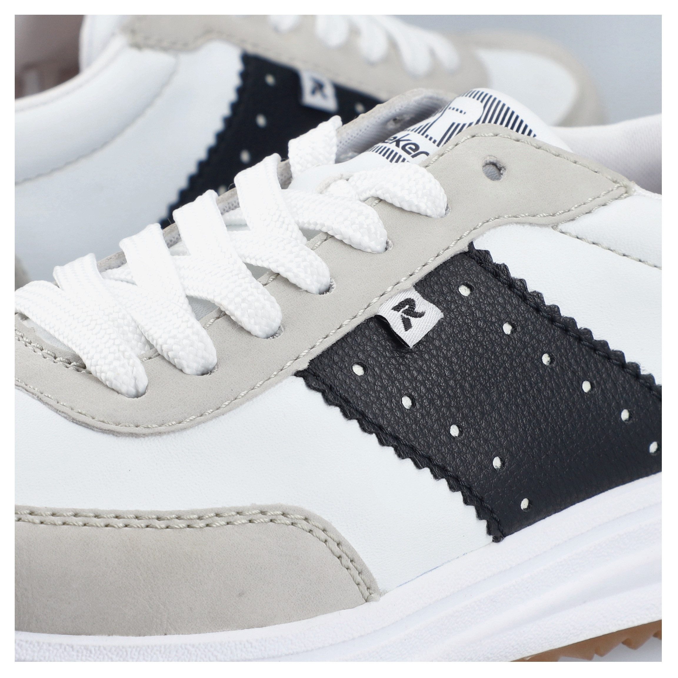 Rieker Sneaker Schnürschuh, Halbschuh, Freizeitsneaker mit Kontrastbesätze