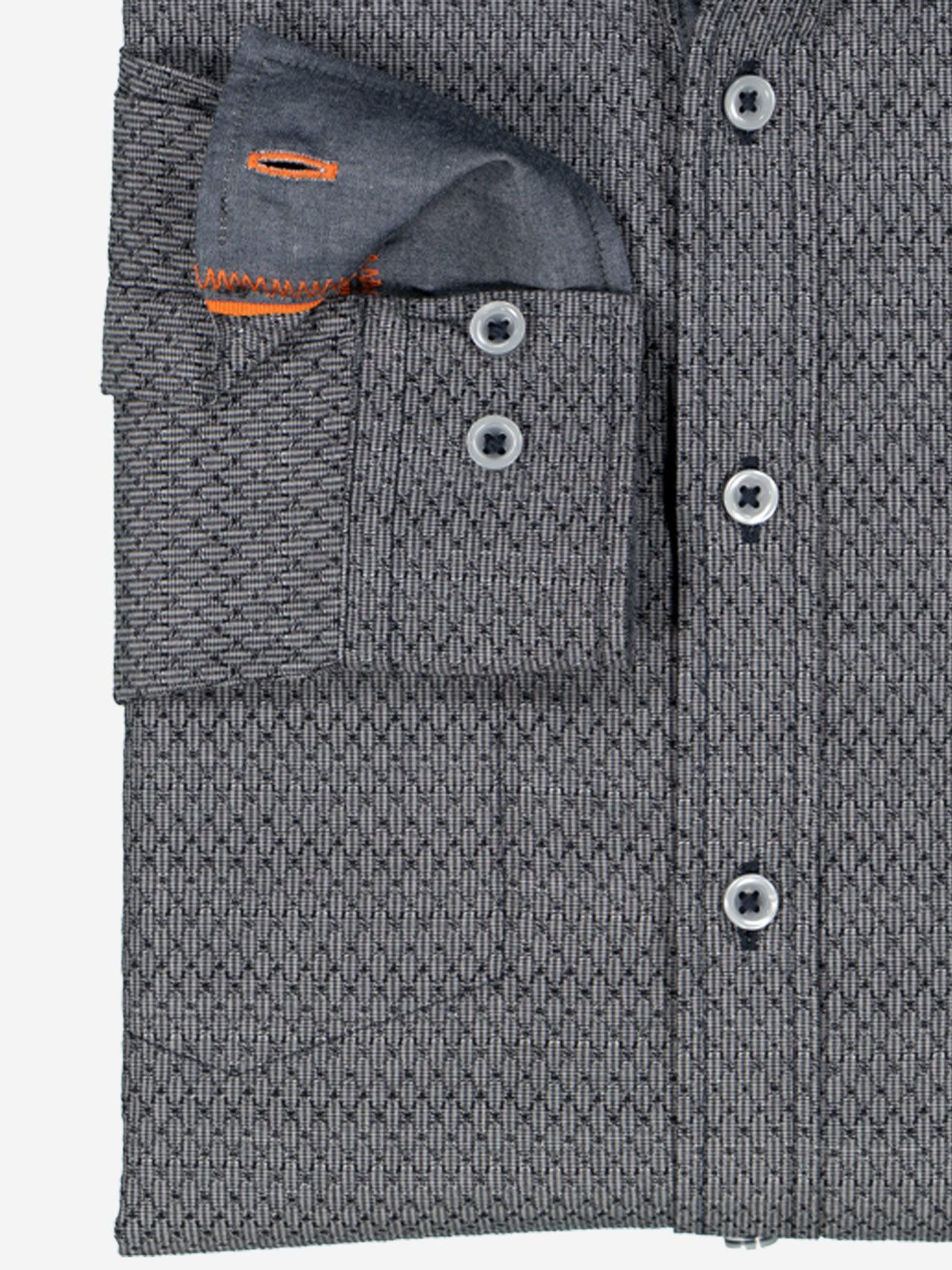 Engbers Langarmhemd engbers Herren Langarm-Hemd strukturiert, Silbergrau