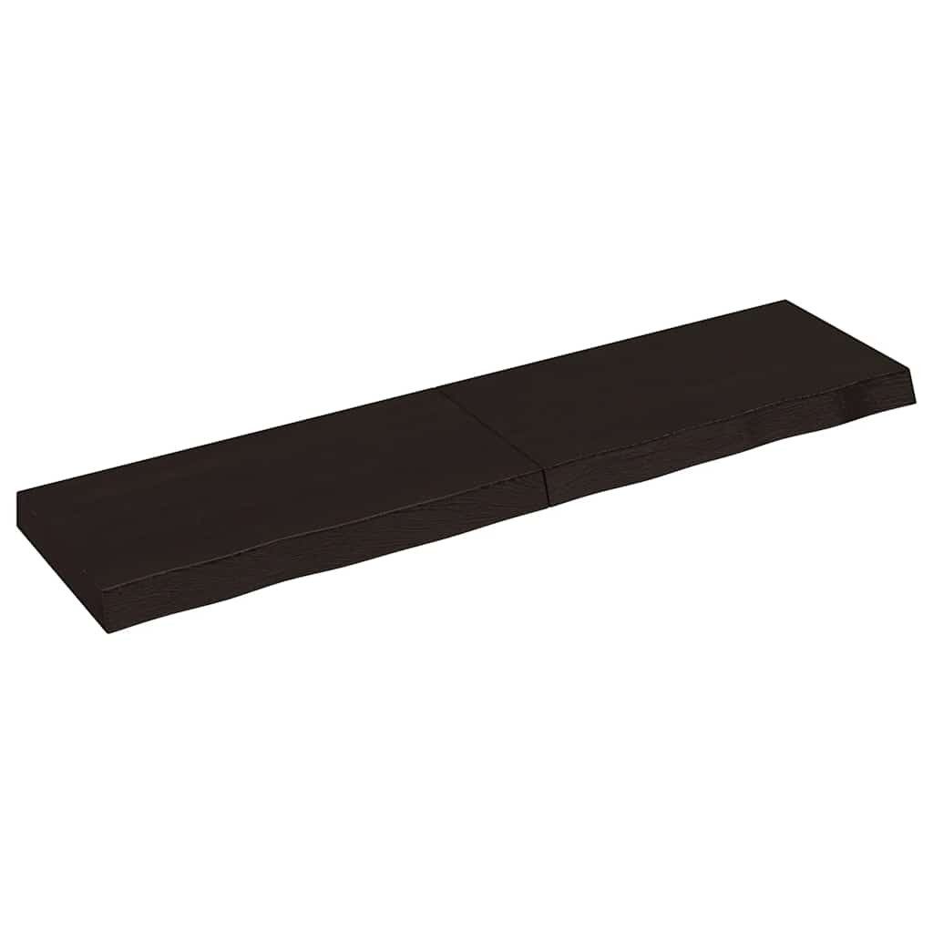 vidaXL Regal Wandregal Dunkelbraun 120x30x(2-6)cm Massivholz günstig online kaufen