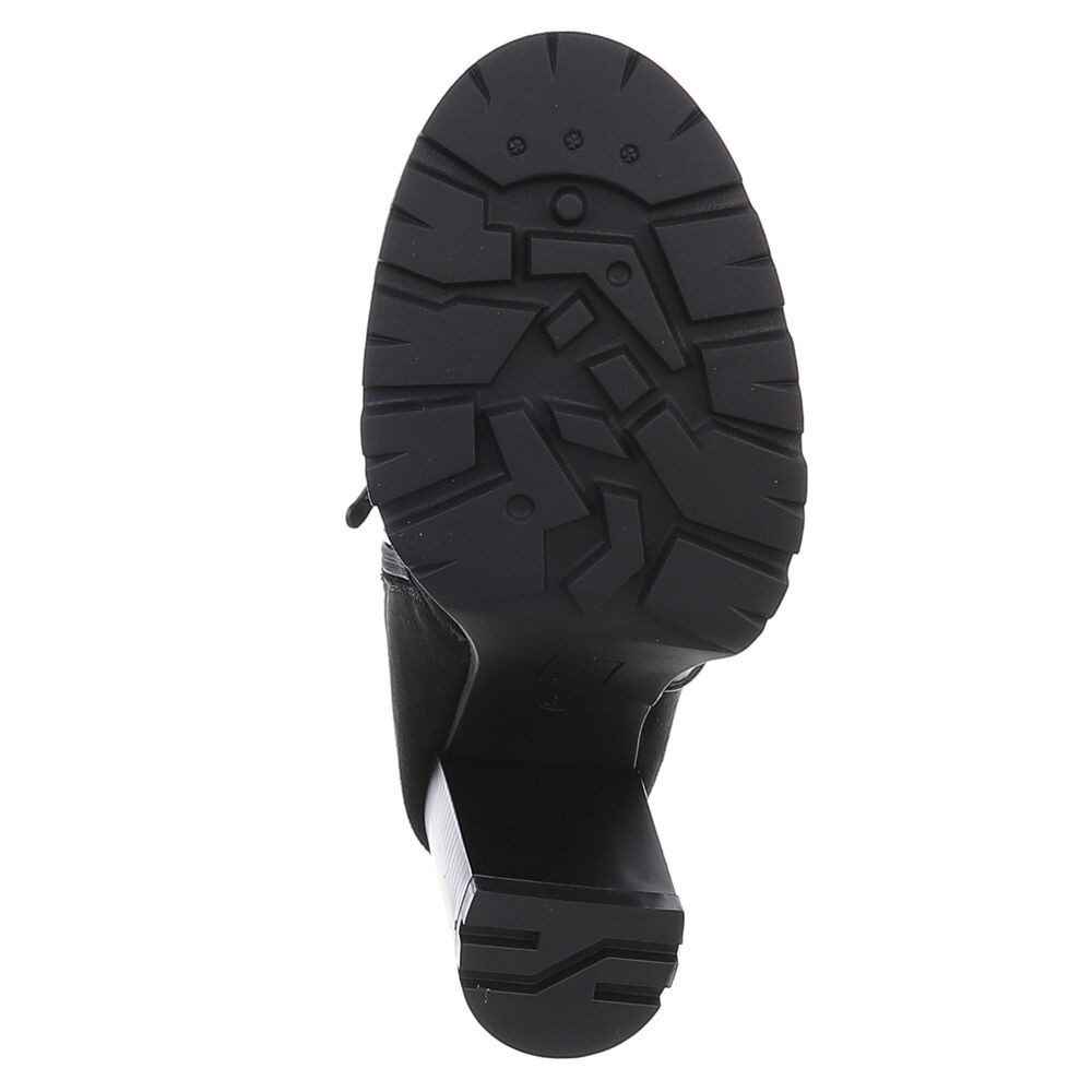 Ital-Design Damen Freizeit High-Heel-Stiefelette (88489428) Blockabsatz Stiefeletten in Schwarz – Bild 3 von 5