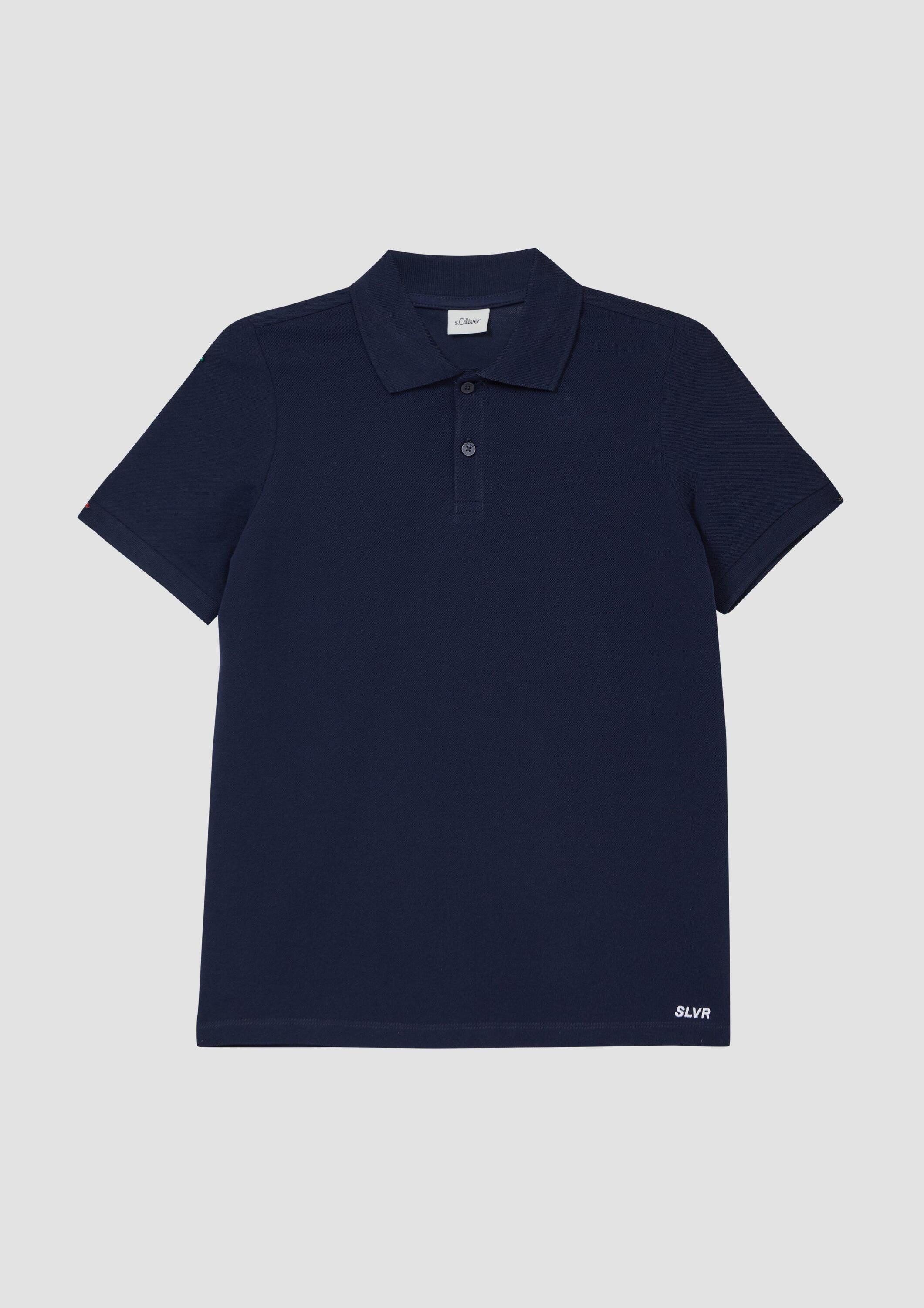 s.Oliver Kurzarmshirt Polo-Shirt Poloshirt aus Piqué mit Stickerei
