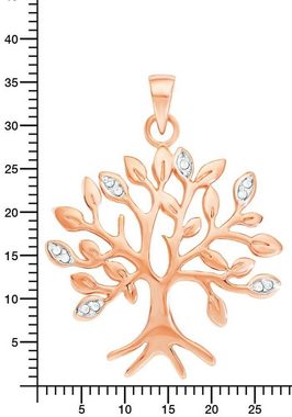 Amor Kette mit Anhänger Lebensbaum, 2016687, mit Zirkonia (synth)