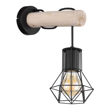 etc-shop Wandleuchte, Leuchtmittel nicht inklusive, Wandleuchte Wandlampe Schlafzimmerleuchte, Holzlampe im