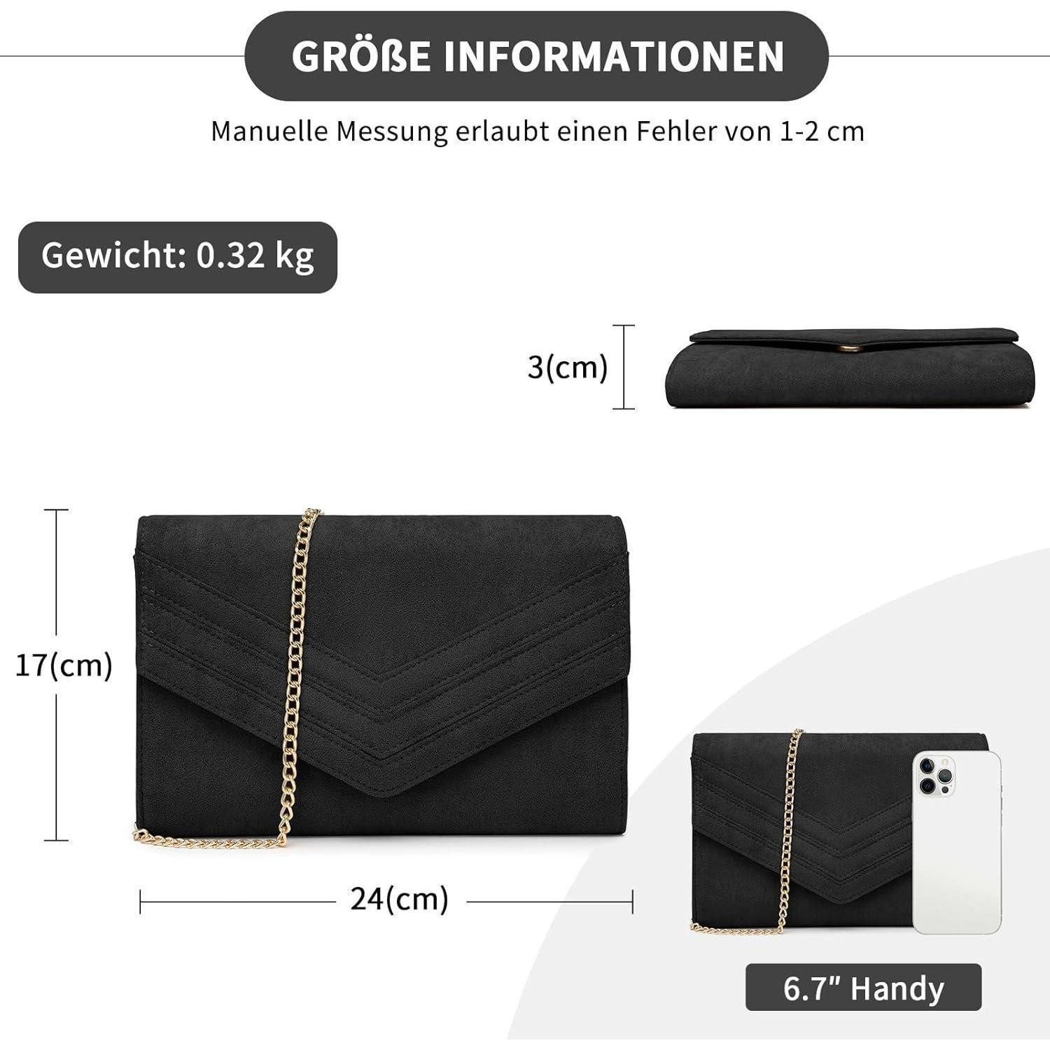 LuxusKollektion Abendtasche Damen Clutch Elegant Umschlagtasche Abendtasche mit Kette