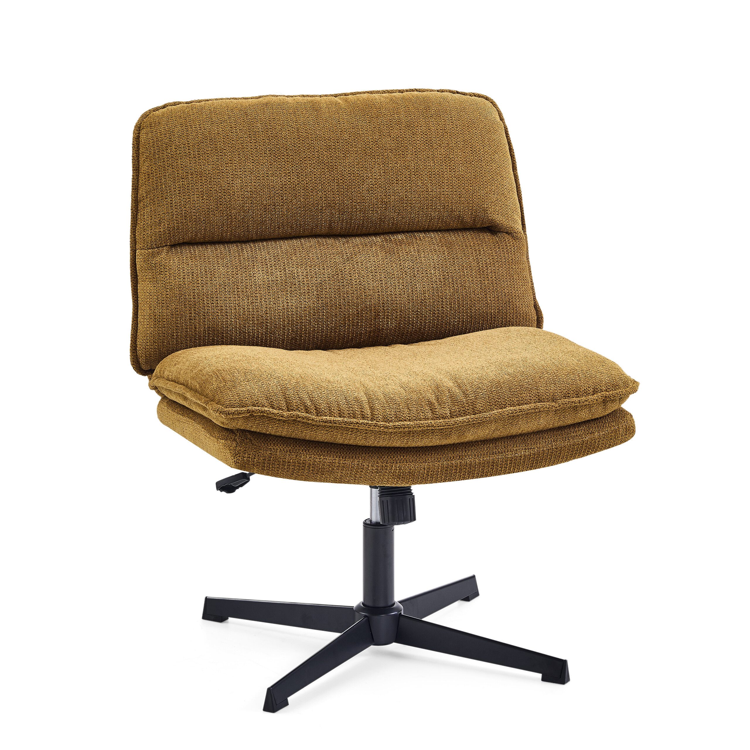 hjh LIVING Loungesessel Loungesessel Criss-Cross 20 Stoff ohne Armlehnen, Bürostuhl, Schneidersitz Stuhl drehbar für Wohnzimmer Home-Office