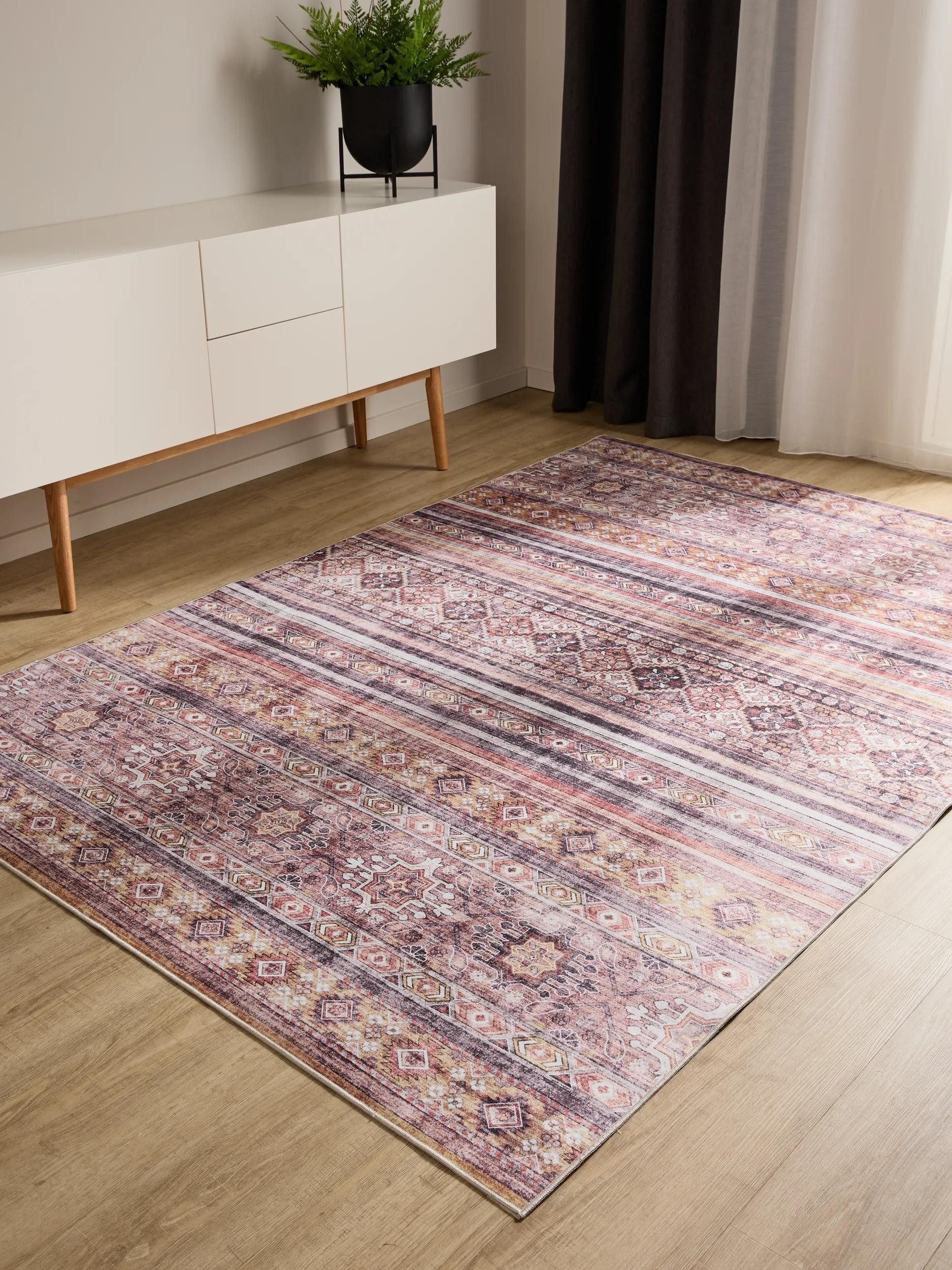 benuta Teppich George, rechteckig, Höhe: 5 mm, Vintage-Look, Kurzflor, Teppich Wohnzimmer, Schlafzimmer, Waschbar