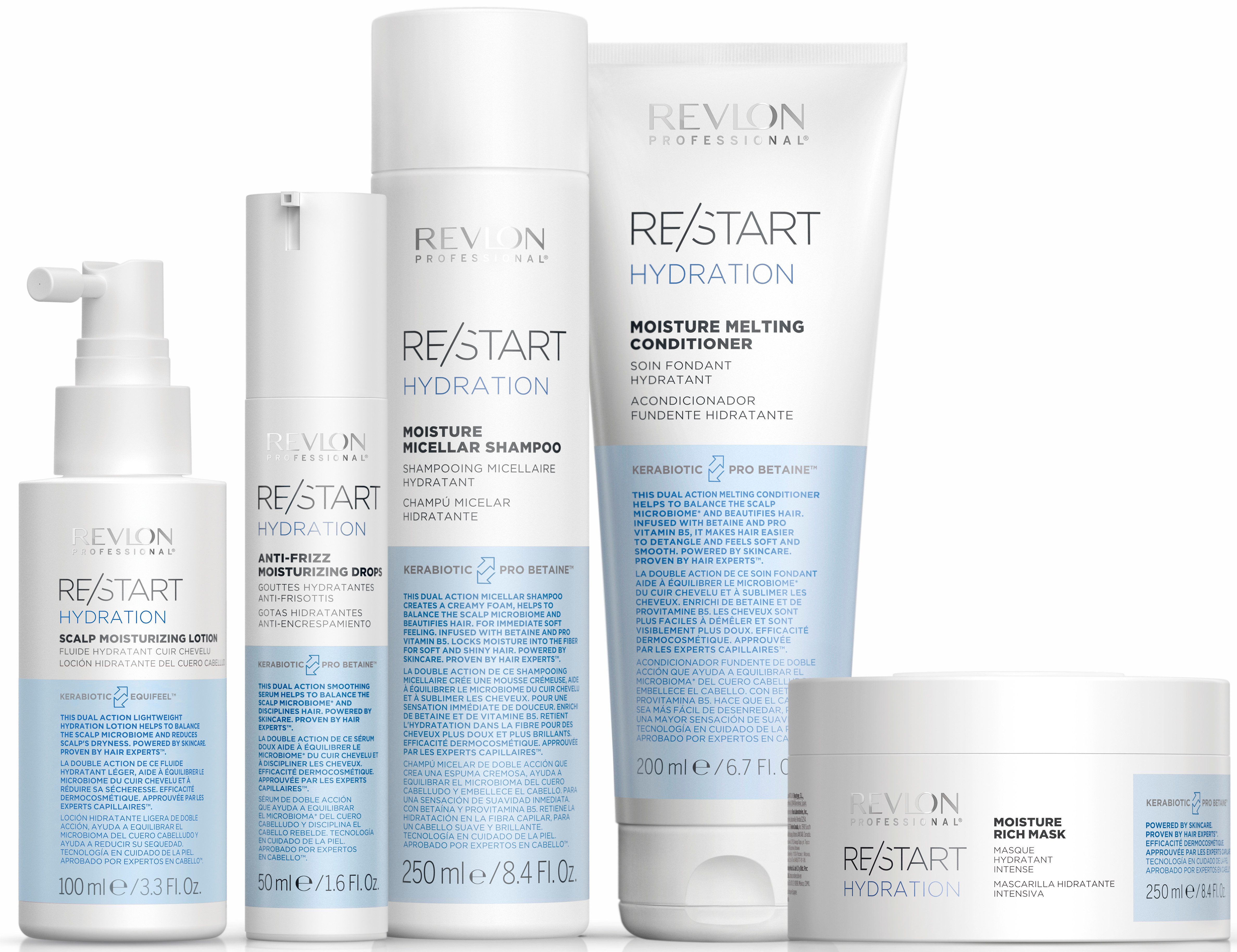 REVLON PROFESSIONAL Haarmaske RE/START HYDRATION MOISTURE RICH MASK, Schützt dünnes, trockenes Haar vor Bruch und spendet Feuchtigkeit.
