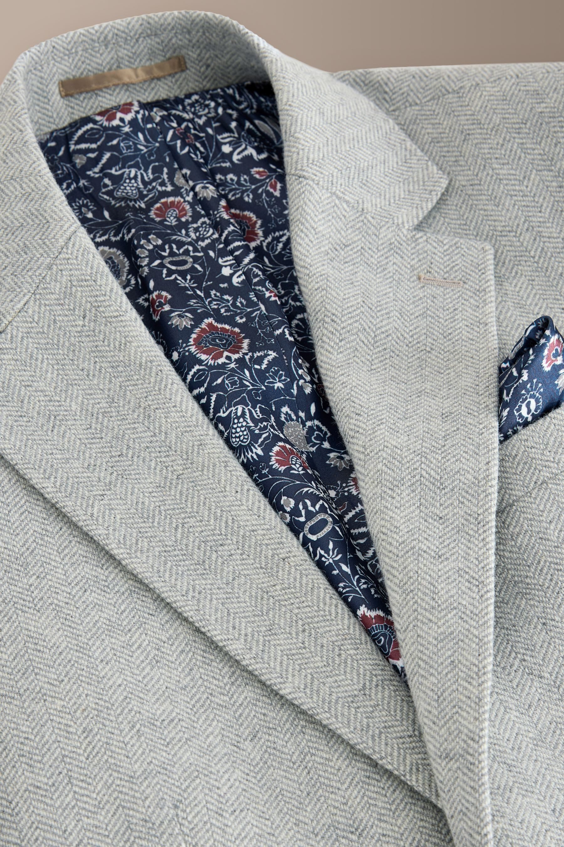 Next Sakko Nova Fides Signature Wollblazer, Fischgrätmuster (1-tlg) – Bild 3 von 5