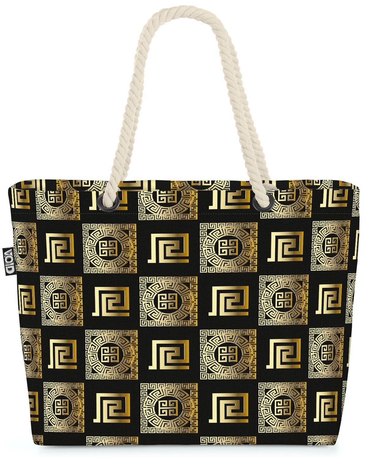 VOID Strandtasche (1-tlg), Griechenland Antike Italien Design Sterne Design Muster Fashion griec | Strandtaschen
