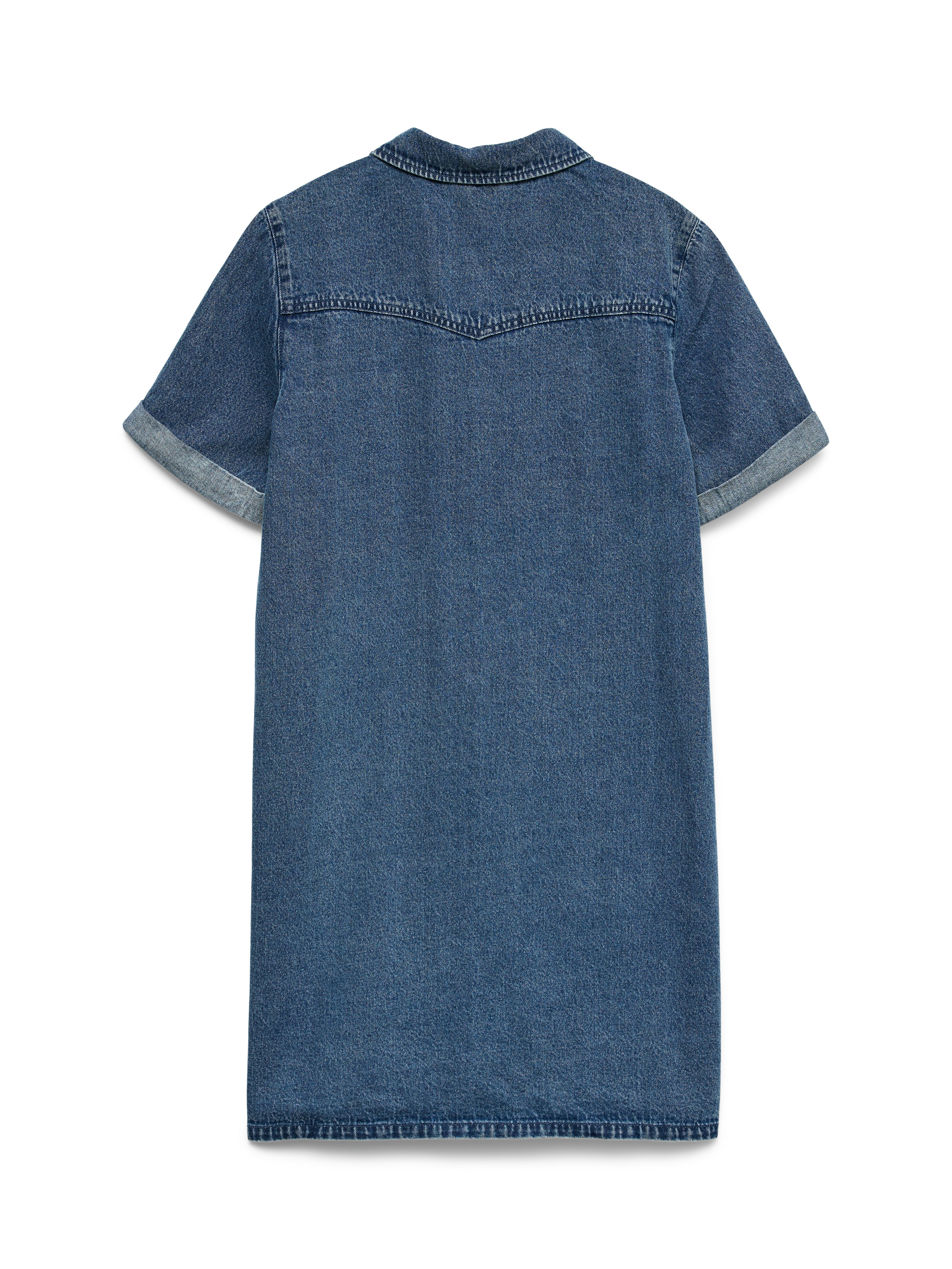 Vero Moda Jeanskleid VMJENNIE SS SHORT DENIM DRESS NOOS