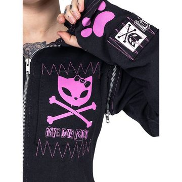 Bye Bye Kitty Kapuzensweatshirt Kapuzenjacke BBK Killer Hood Cute Kawaii Cosplay Katze Cat Pulli