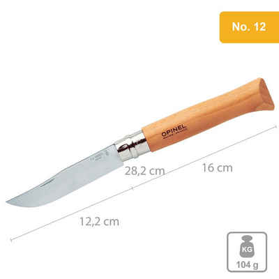 Opinel Taschenmesser »Messer Carbon & INOX Stahl No 02«, Bis No 12 Taschenmesser Klappmesser