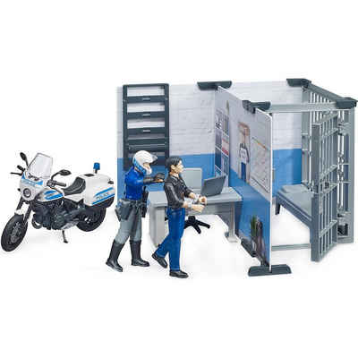 Bruder® Spielzeug-Auto »bworld Set Polizeistation mit Polizeimotorrad«