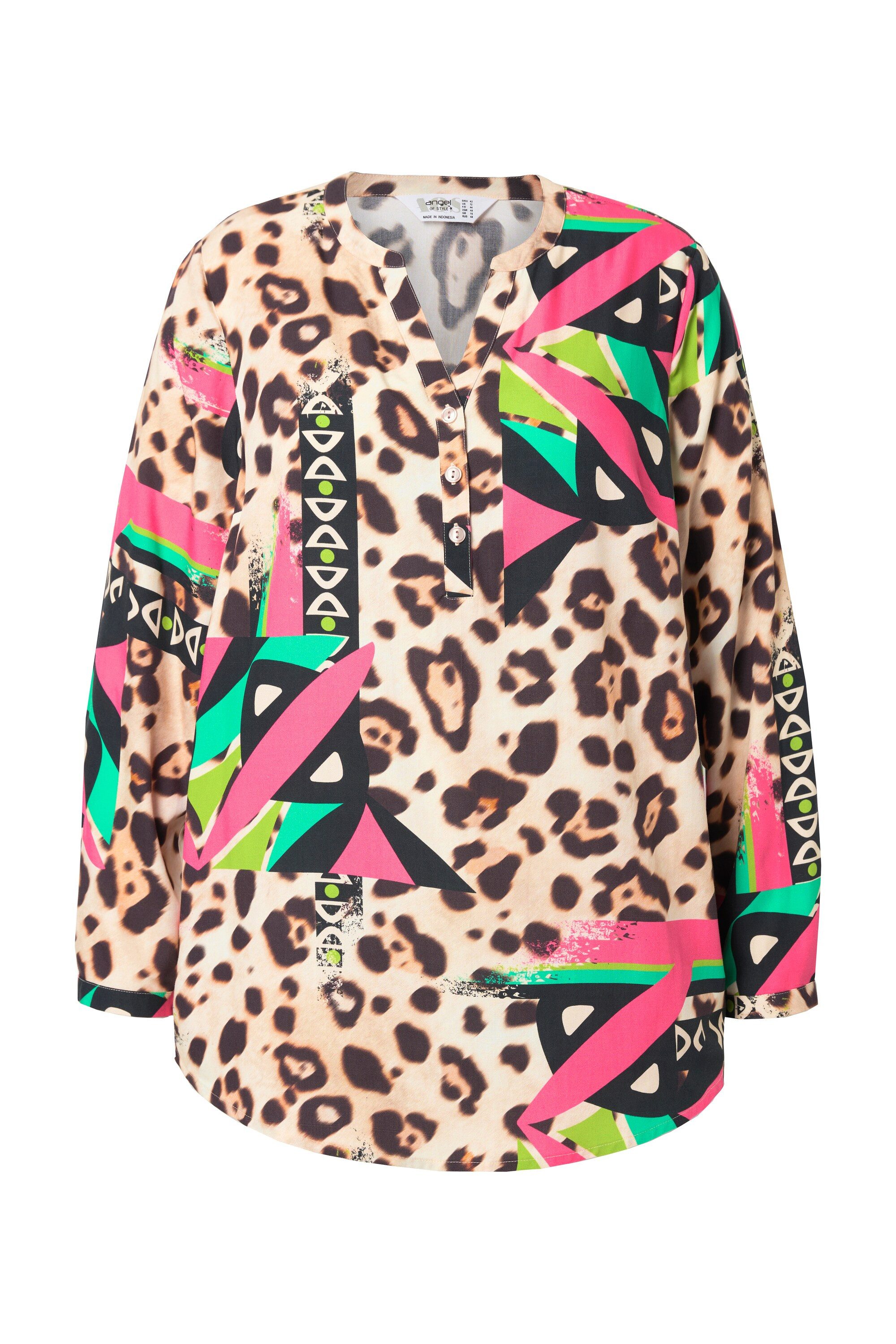 Angel of Style Tunika Bluse Straight Fit Leo mit farbigen Details günstig online kaufen