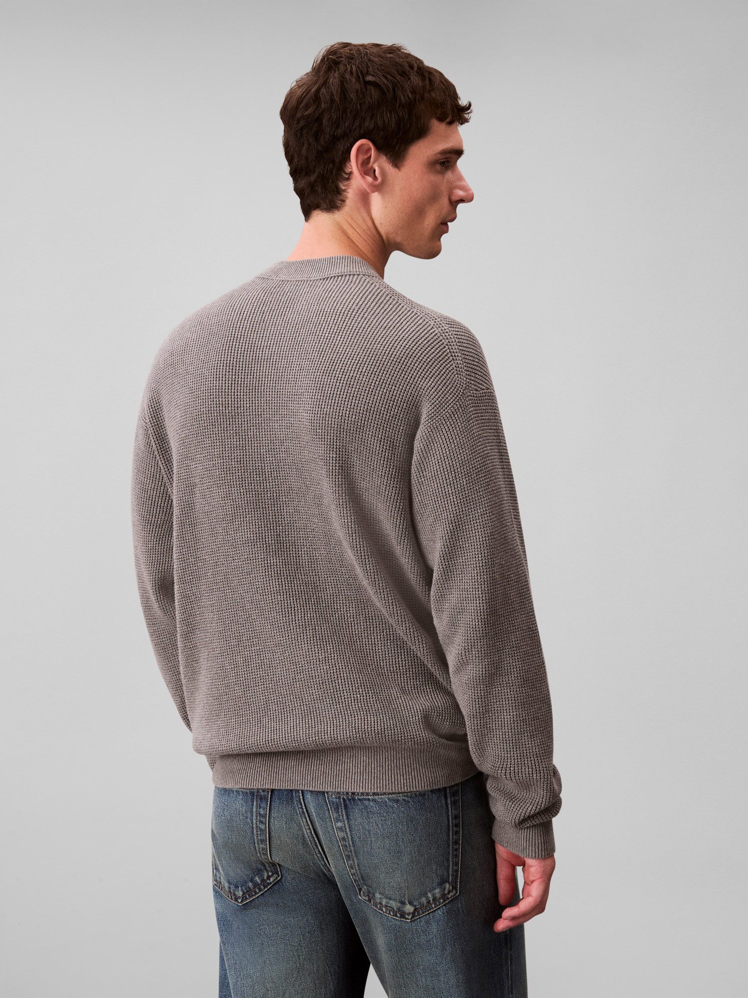 Calvin Klein Jeans Rundhalspullover LS EZ COTTON WAFFLE CRWNK SWTR 9 Rundha günstig online kaufen