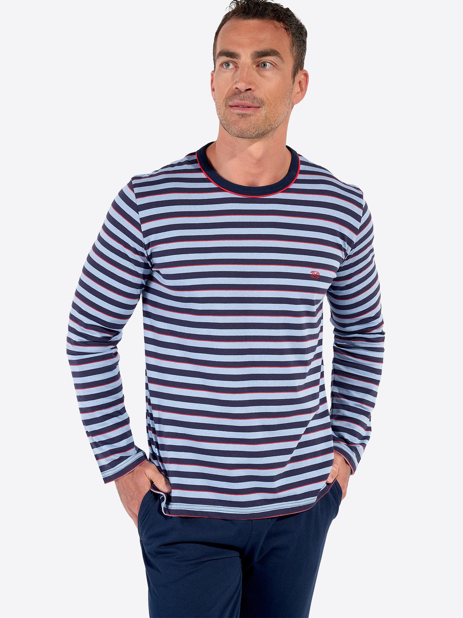 Hom Pyjama Long Sleepwear Atlantic (2 tlg) Schlafanzug, Pyjama Set, Nachtwäsche