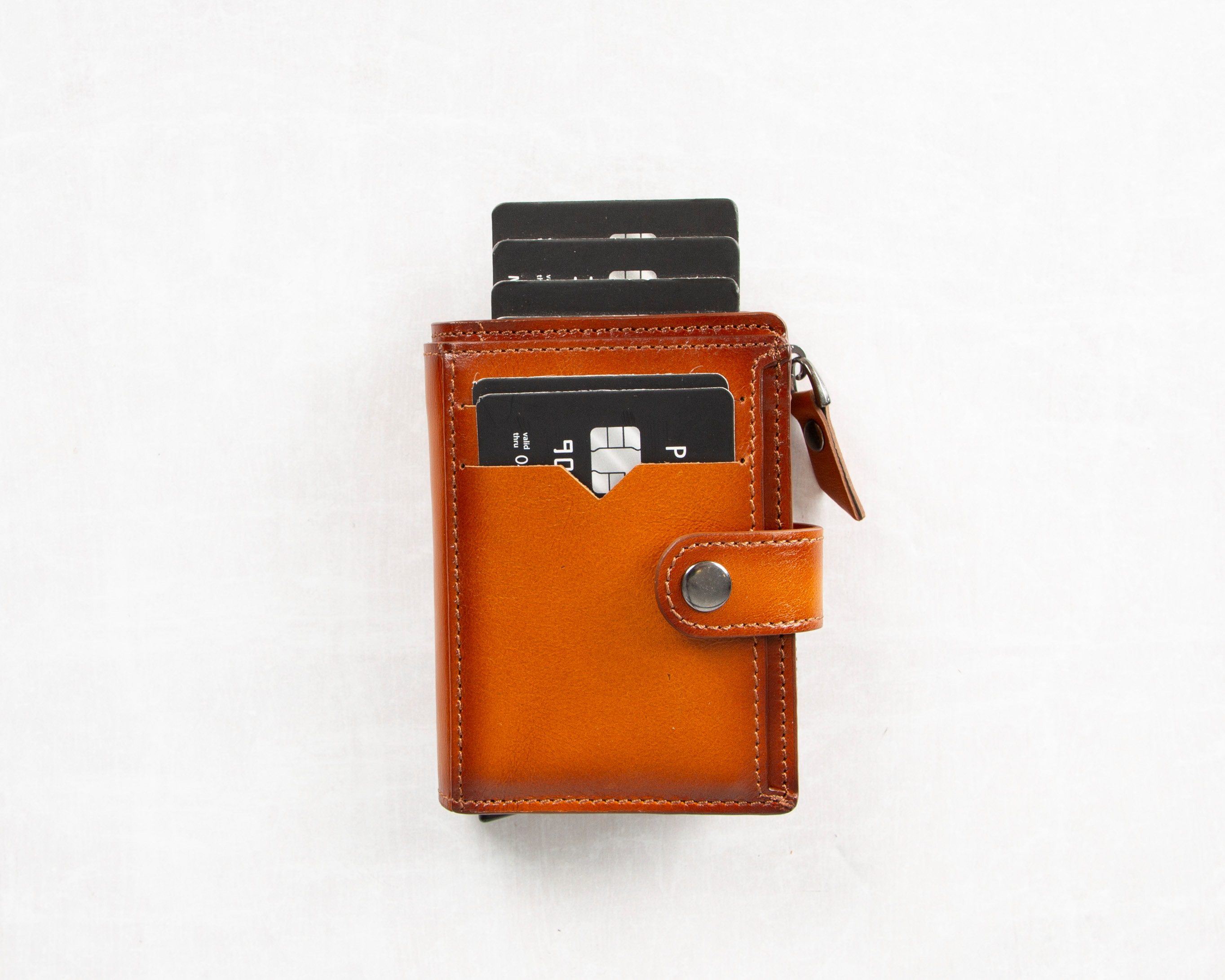 Renna Leather Brieftasche Geldbörse mit Mechanismus Münzfach Geldscheinfach günstig online kaufen