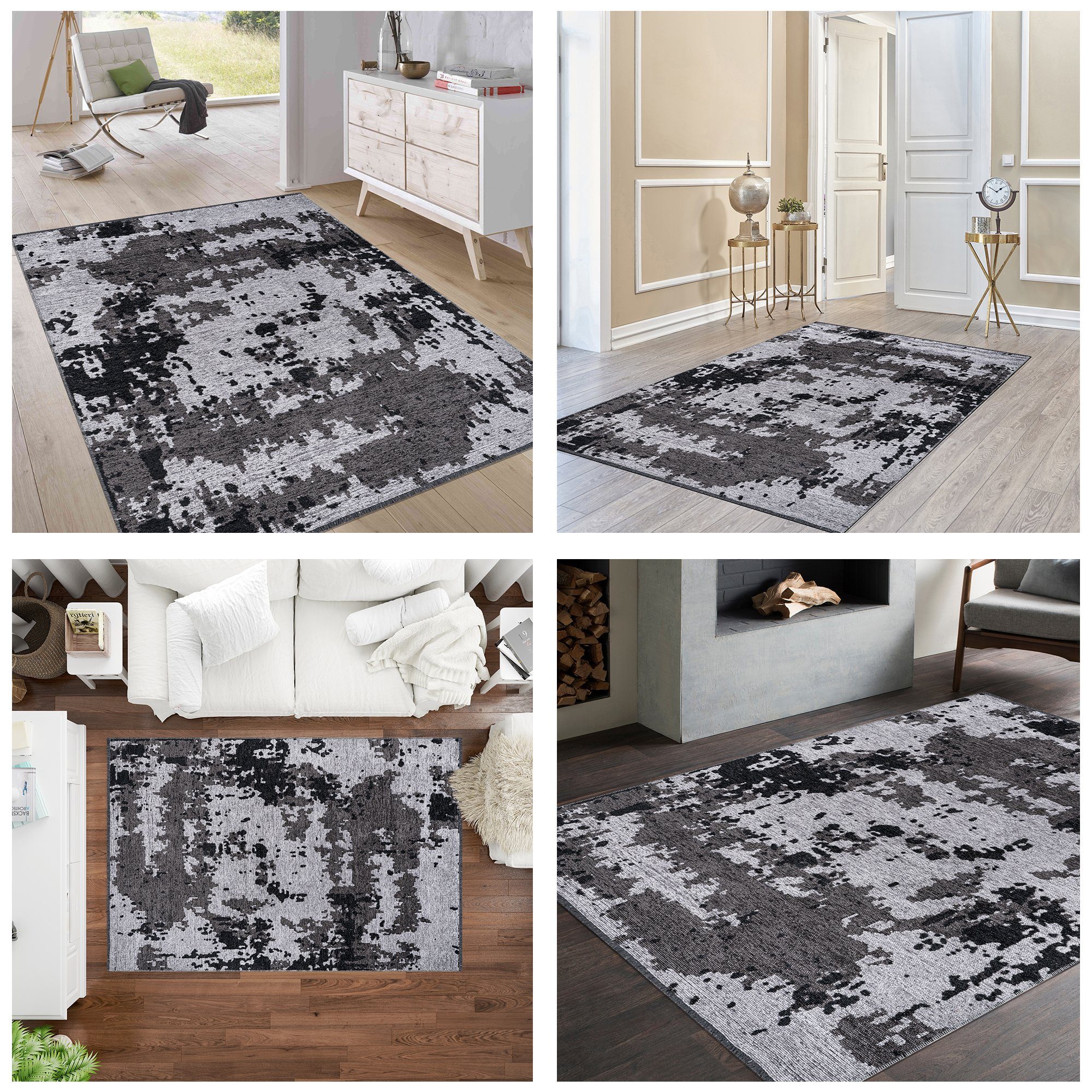 Jimri Teppich SOHO, Rechteckig, Höhe: 8 mm, Wohnzimmer Eleganter Kurzflor T günstig online kaufen