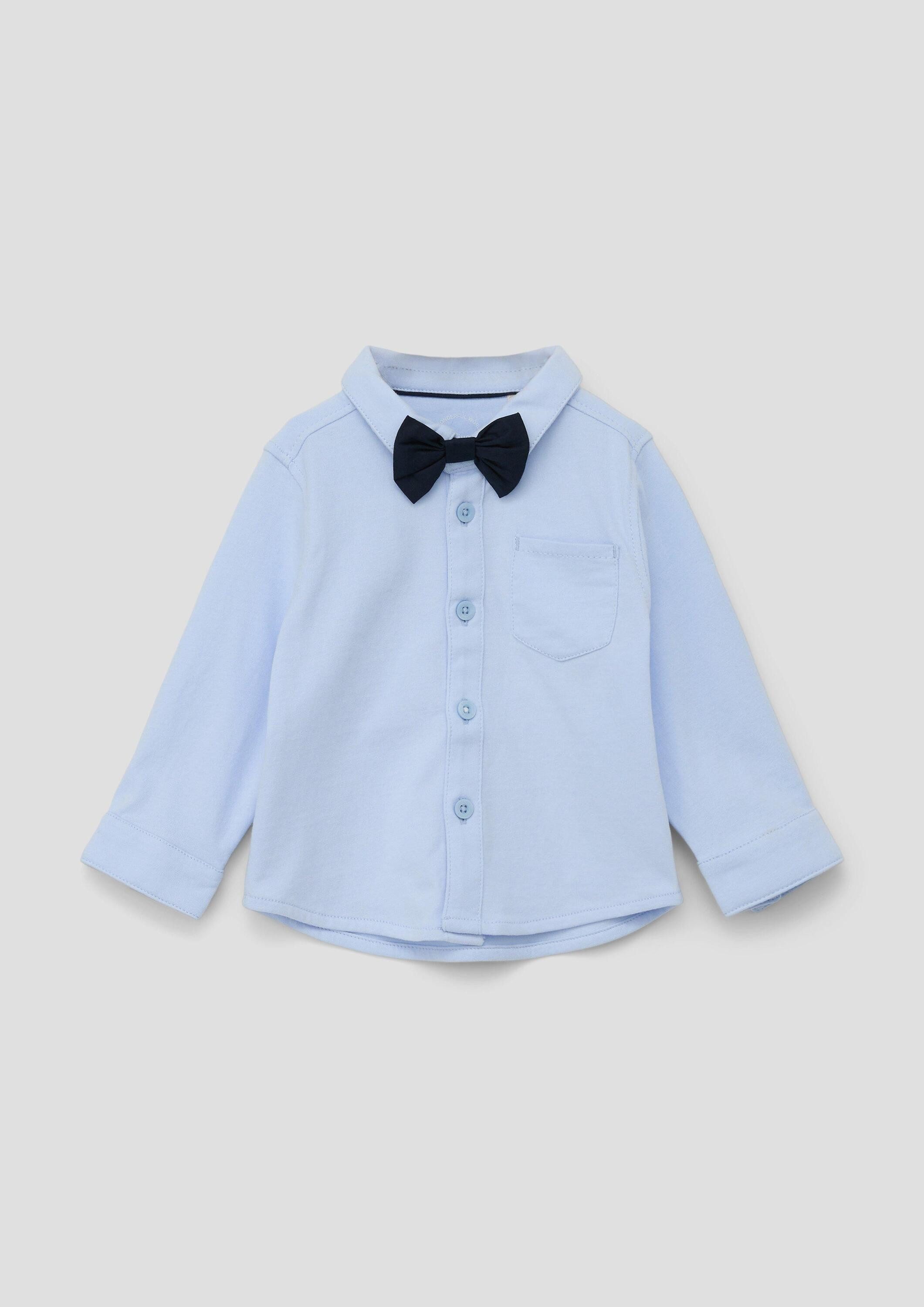 s.Oliver Langarmhemd Hemd Hemd mit abnehmbarer Schleife