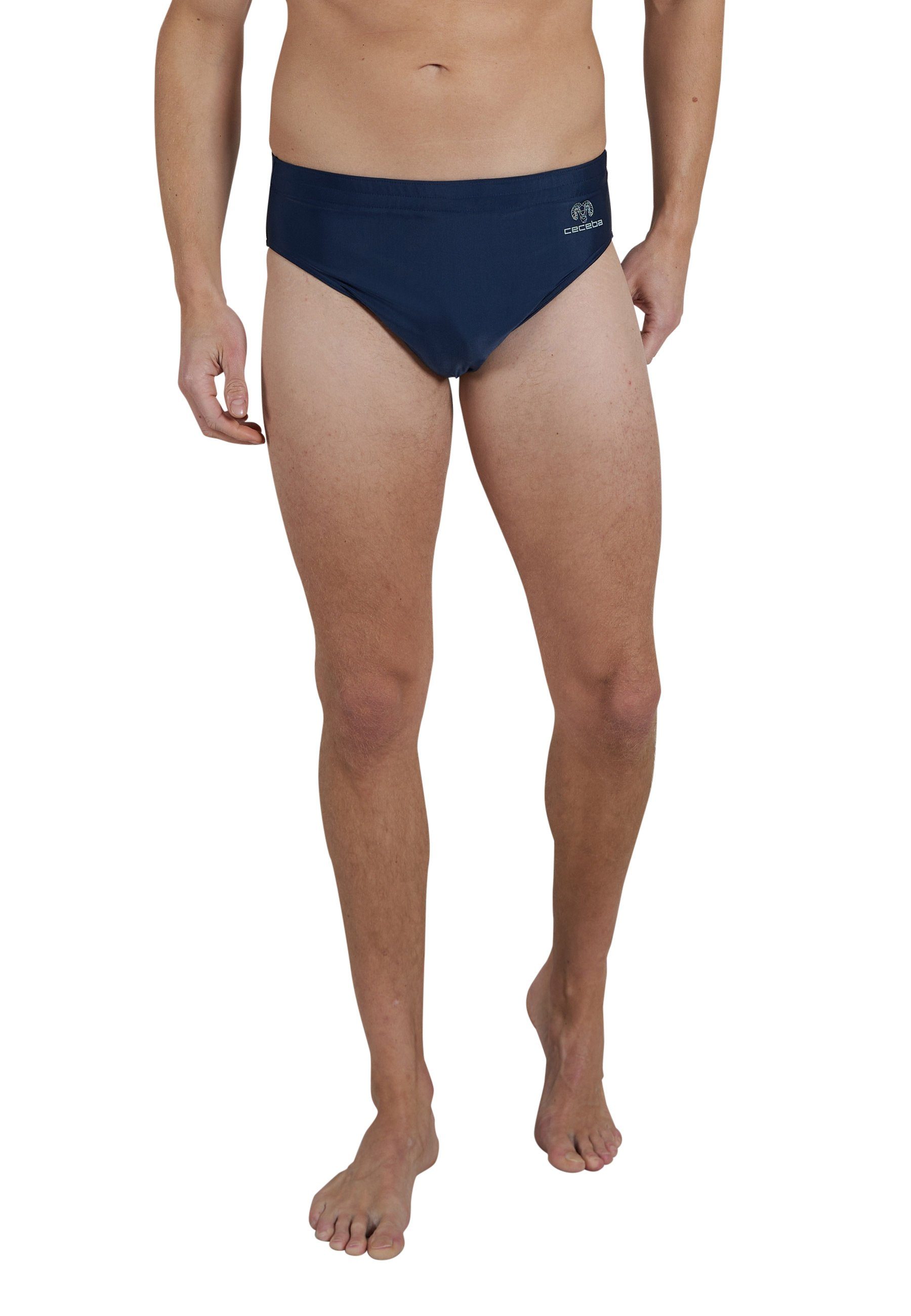 CECEBA Badehose CECEBA Herren Badeslip blau uni (1-St)