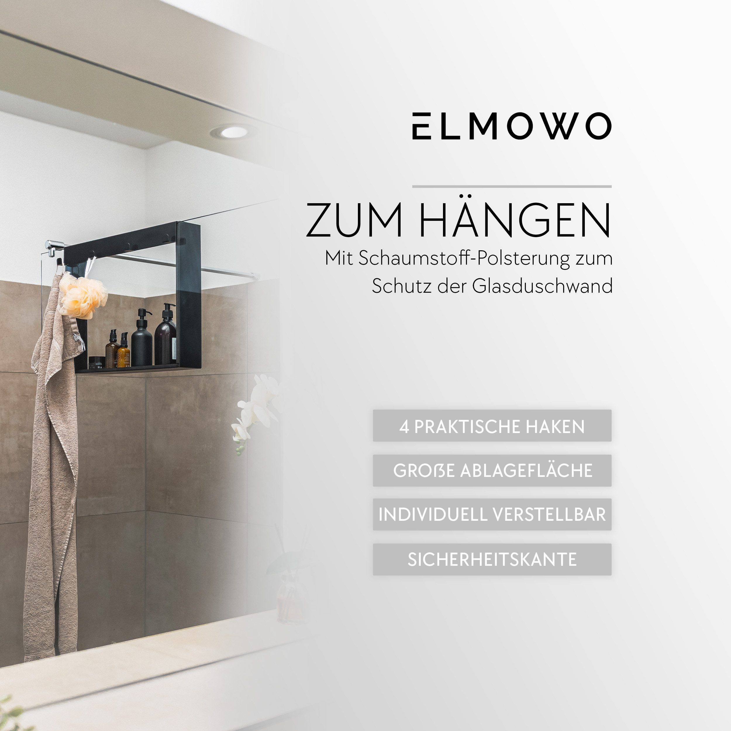ELMOWO Duschablage zum Hängen für Glastür günstig online kaufen