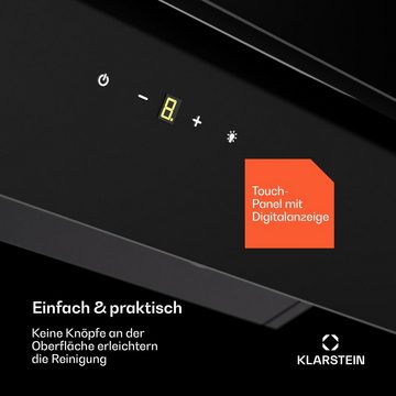 Klarstein Deckenhaube Serie CGCH3-Antonia-60BK Antonia, Kopffreihaube head -free Abluft Umluft LED Touch