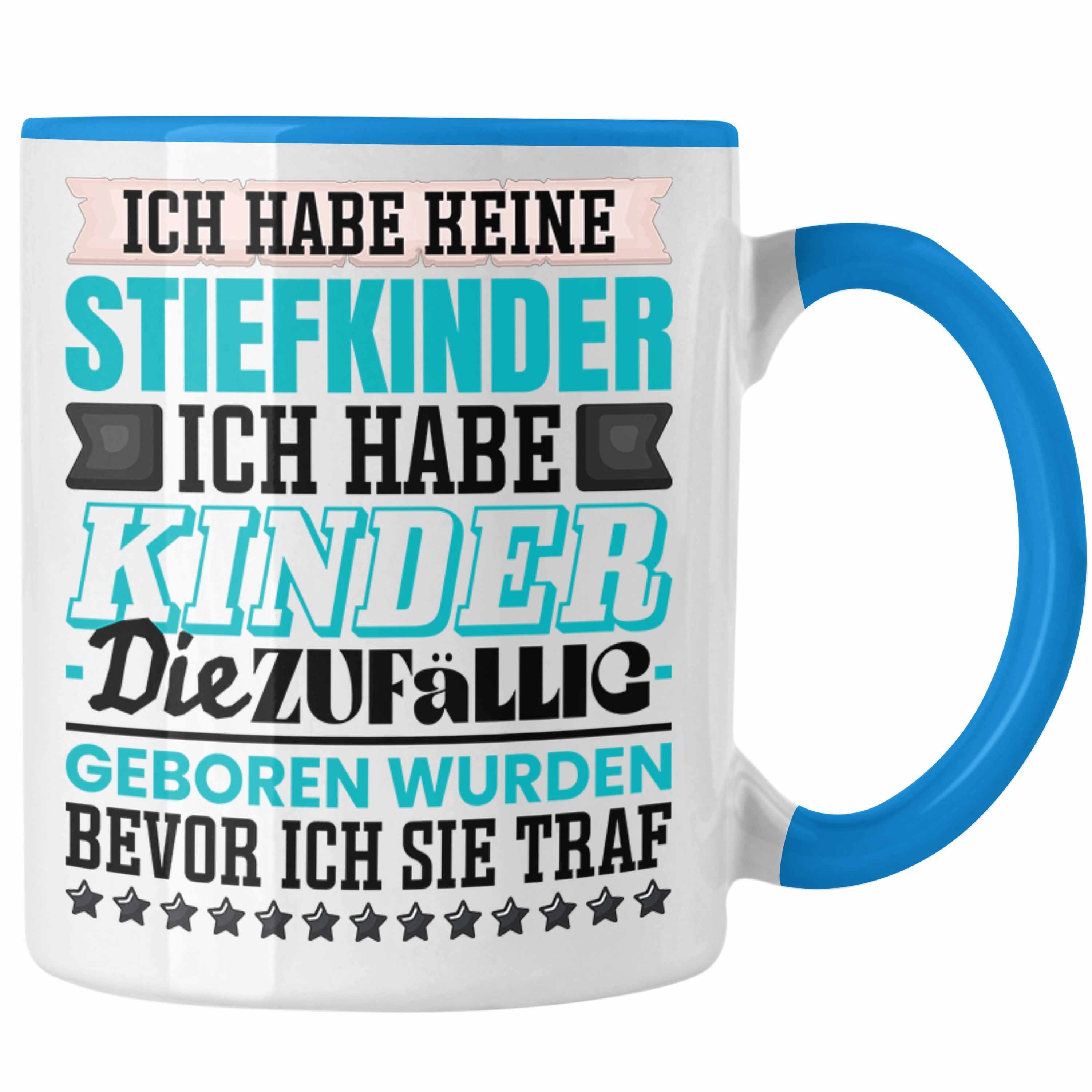 Trendation Tasse Stiefvater Tasse Spruch Geschenk von Kindern an Stiefvater Kinder Die Blau | Teetassen
