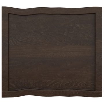 furnicato Tischplatte 60x50x(2-4) cm Massivholz Behandelt Baumkante (1 St)