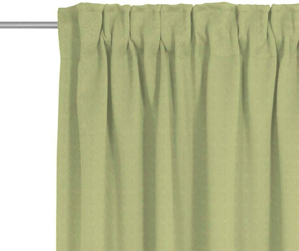 Jacquard, Uni (1 Adam, hellgrün blickdicht, Multifunktionsband Vorhang St), aus Collection, Bio-Baumwolle nachhaltig