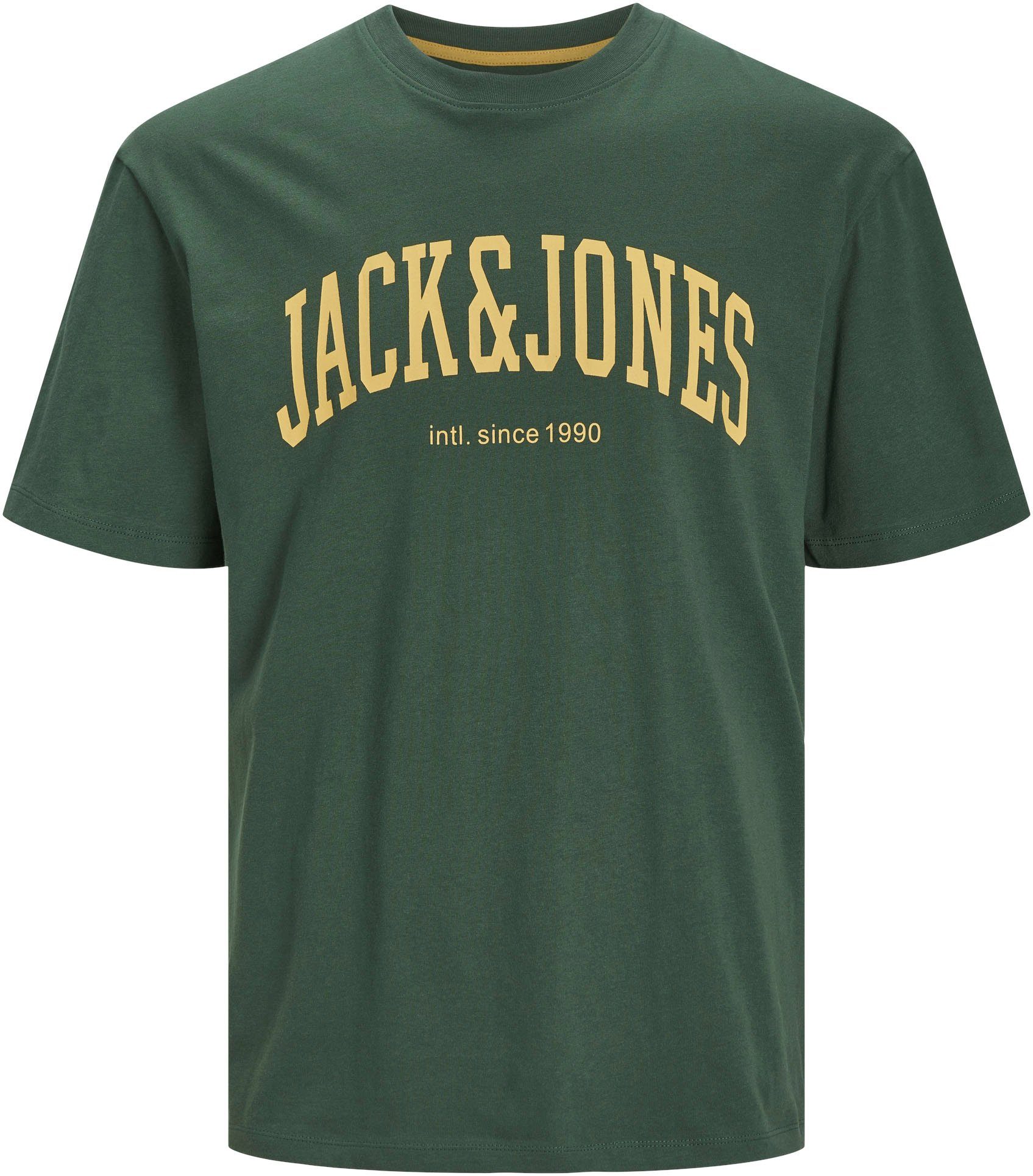 Jones Kurzarmshirt NECK NOOS JNR Jack dark CREW SS & Junior JJEJOSH TEE green
