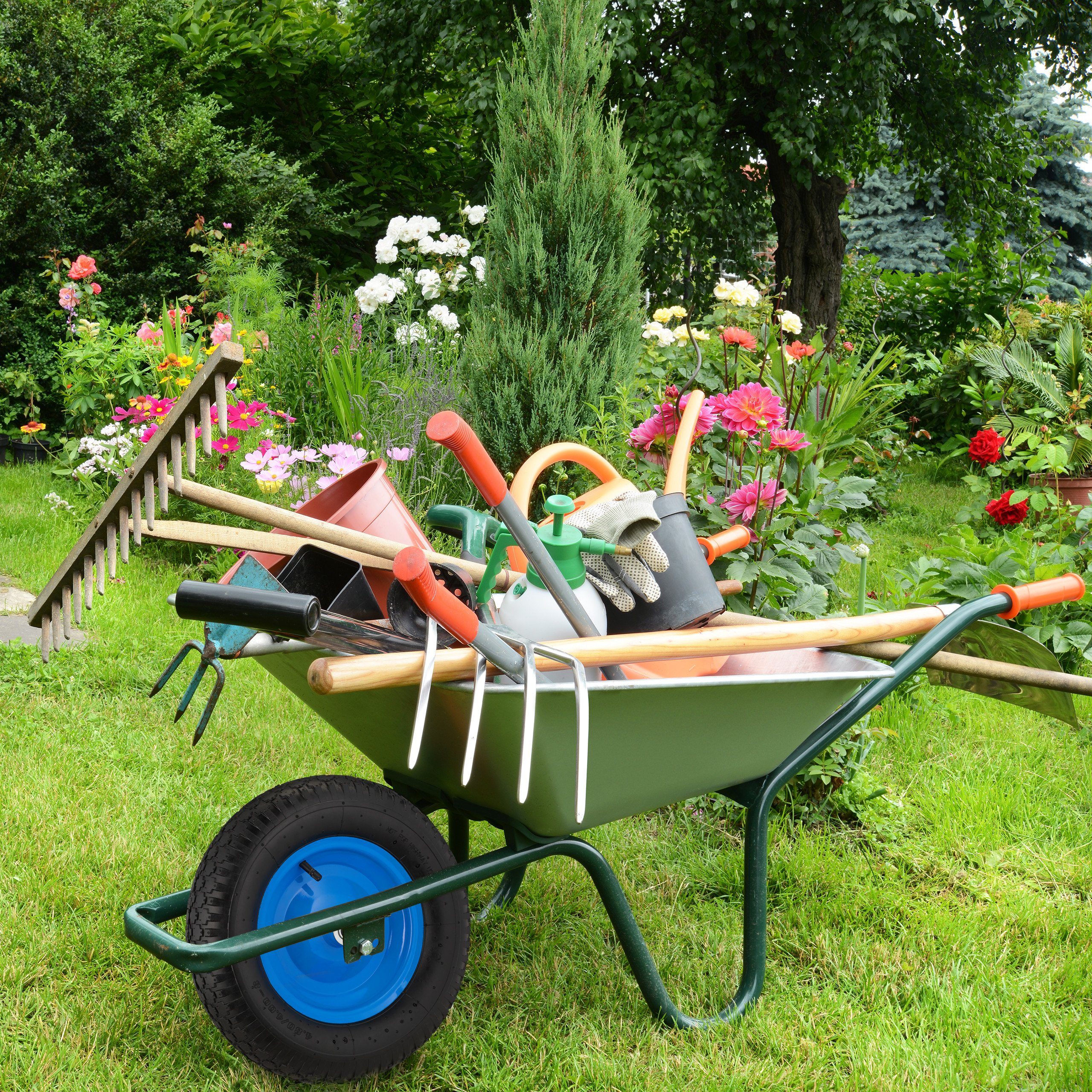 relaxdays Schubkarren-Rad Schubkarrenrad 4.80 4.00-8 mit Achse (1 St) – Bild 5 von 5