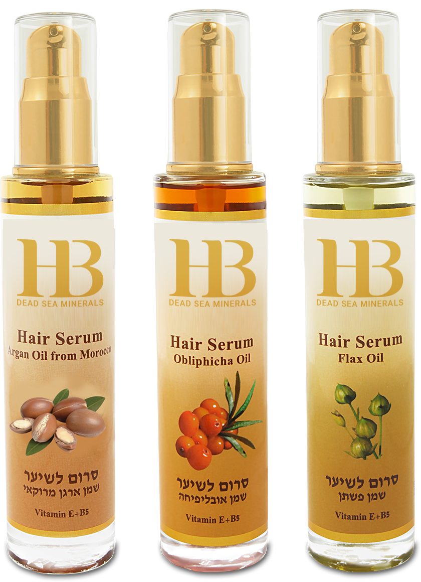 H.B. Dead Sea Minerals Haarserum Health&Beauty Obliphicha & Totes Meer Mineralien – 50ml, Sanddornöl, Arganöl, Jojobaöl, Leinsamenöl, Keratin, Vitamin B5 & E