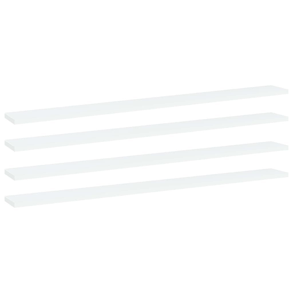 vidaXL Regaleinsatz, Bücherregal-Bretter 4 Stk. Weiß 100x10x1,5 cm Holzwerkstoff
