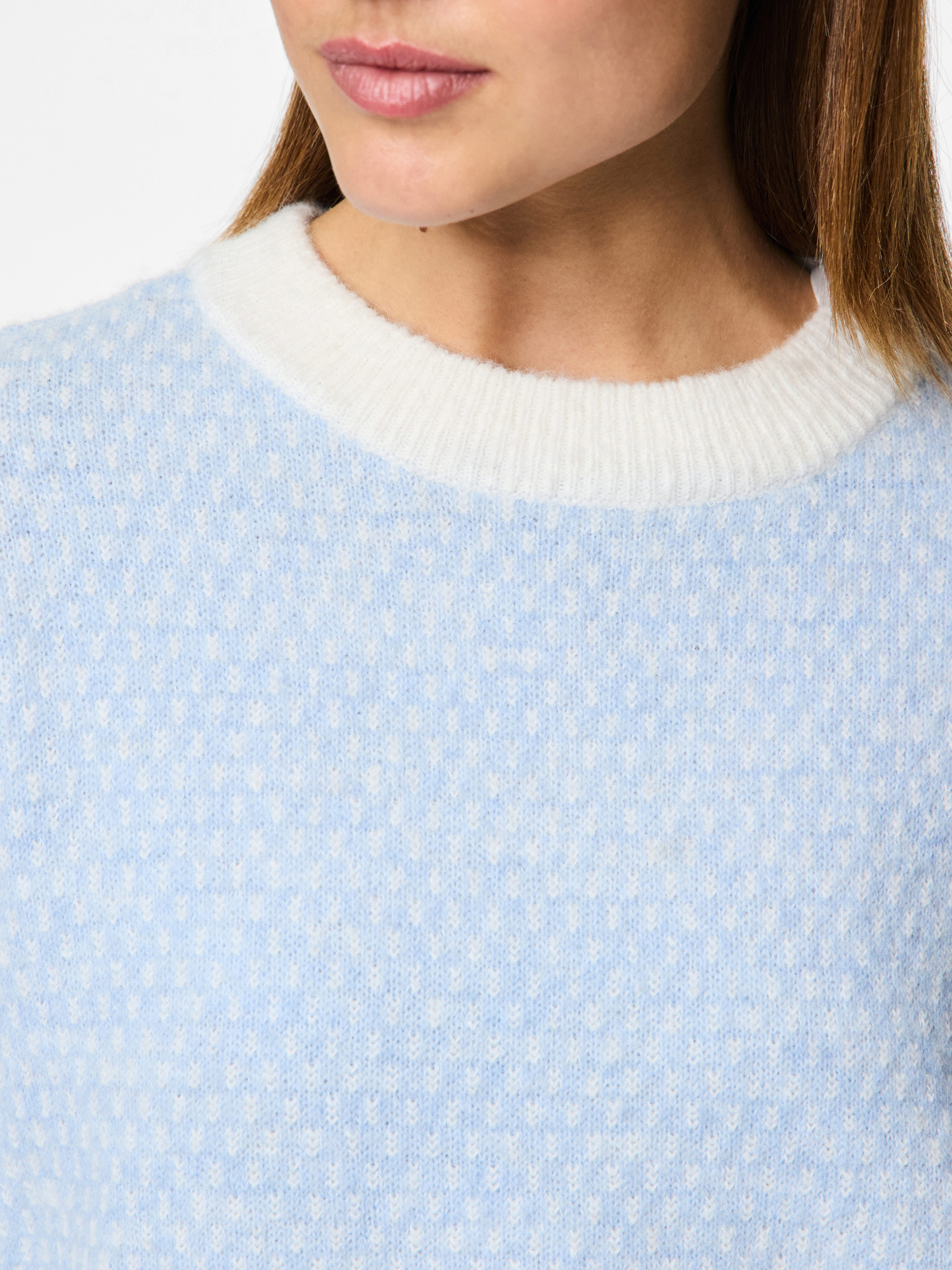 pieces Rundhalspullover PCDILIPPA LS O-NECK KNIT MM günstig online kaufen