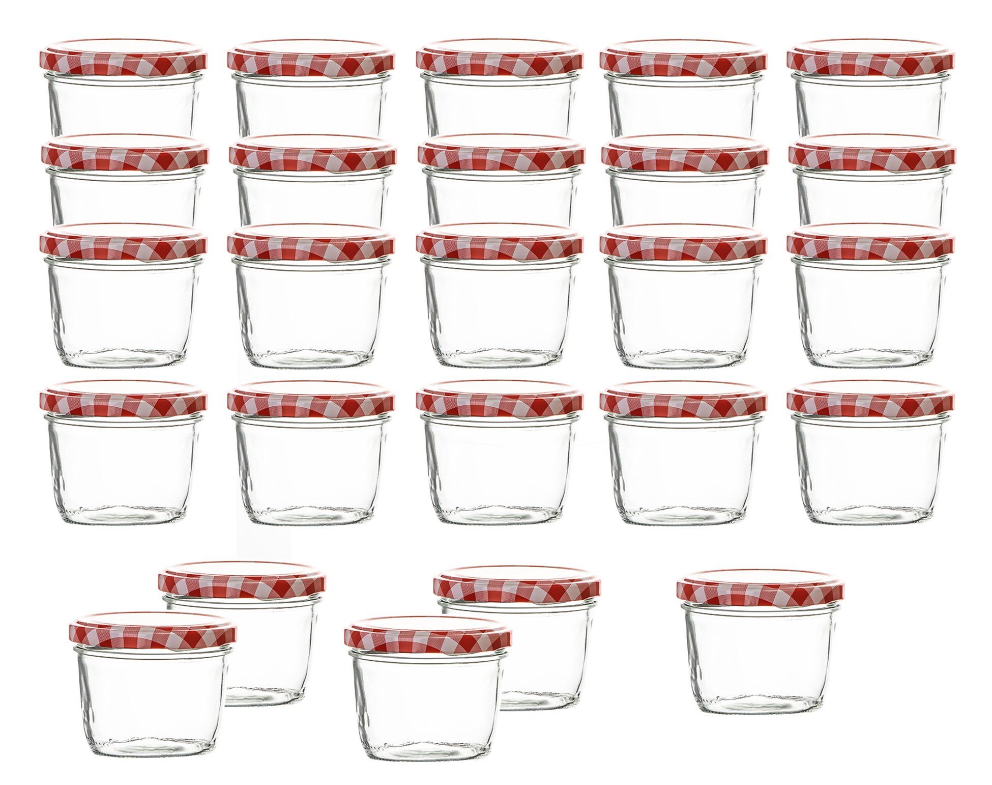 Glas, Set BigDean TO (24-tlg) Einmachglas Sturzglas rund, Marmeladengläser Einweckglas 230ml 82